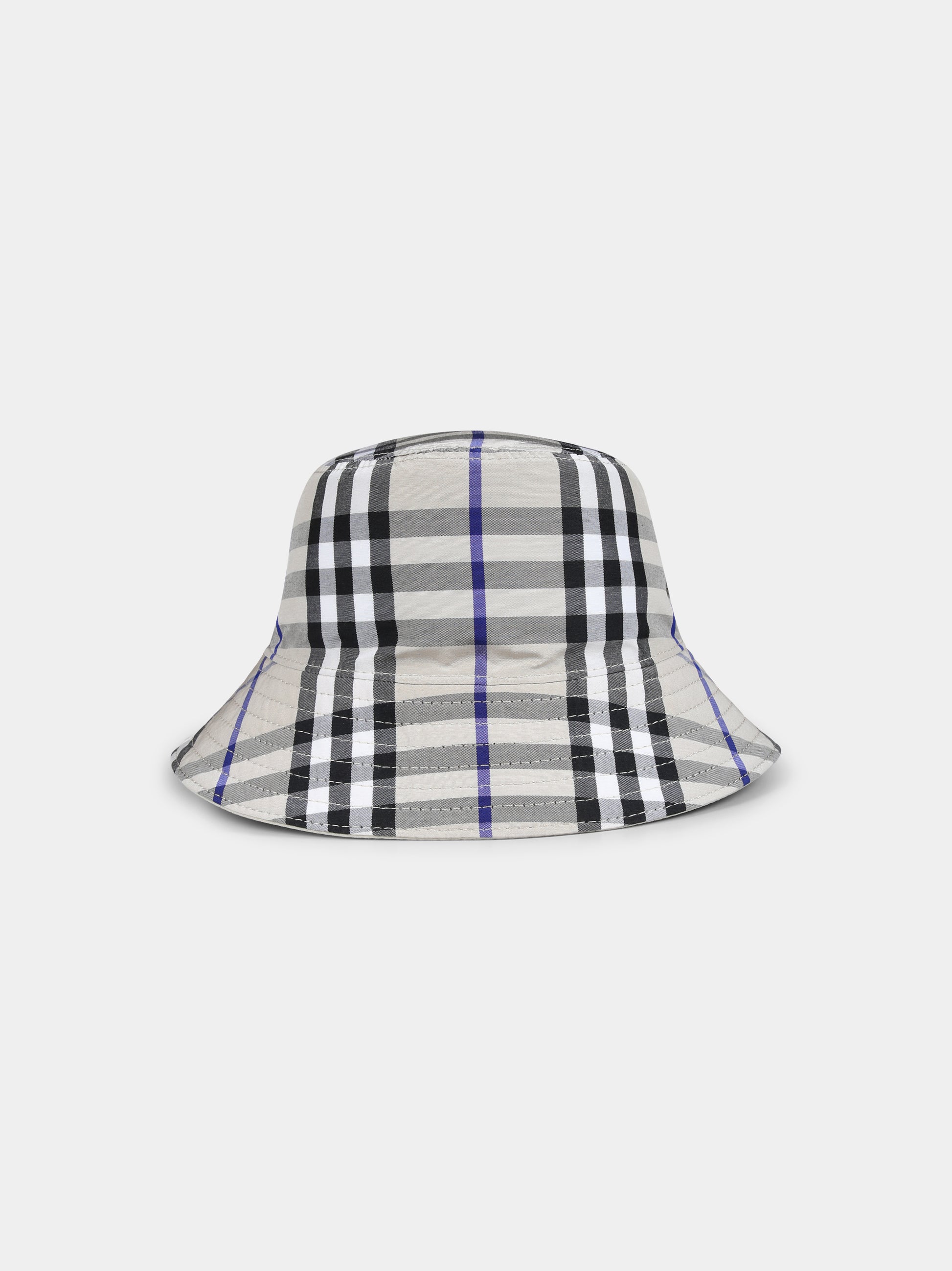 Cloche reversibile grigia per bambini con cavaliere equestre,Burberry Kids,8089432 B9629