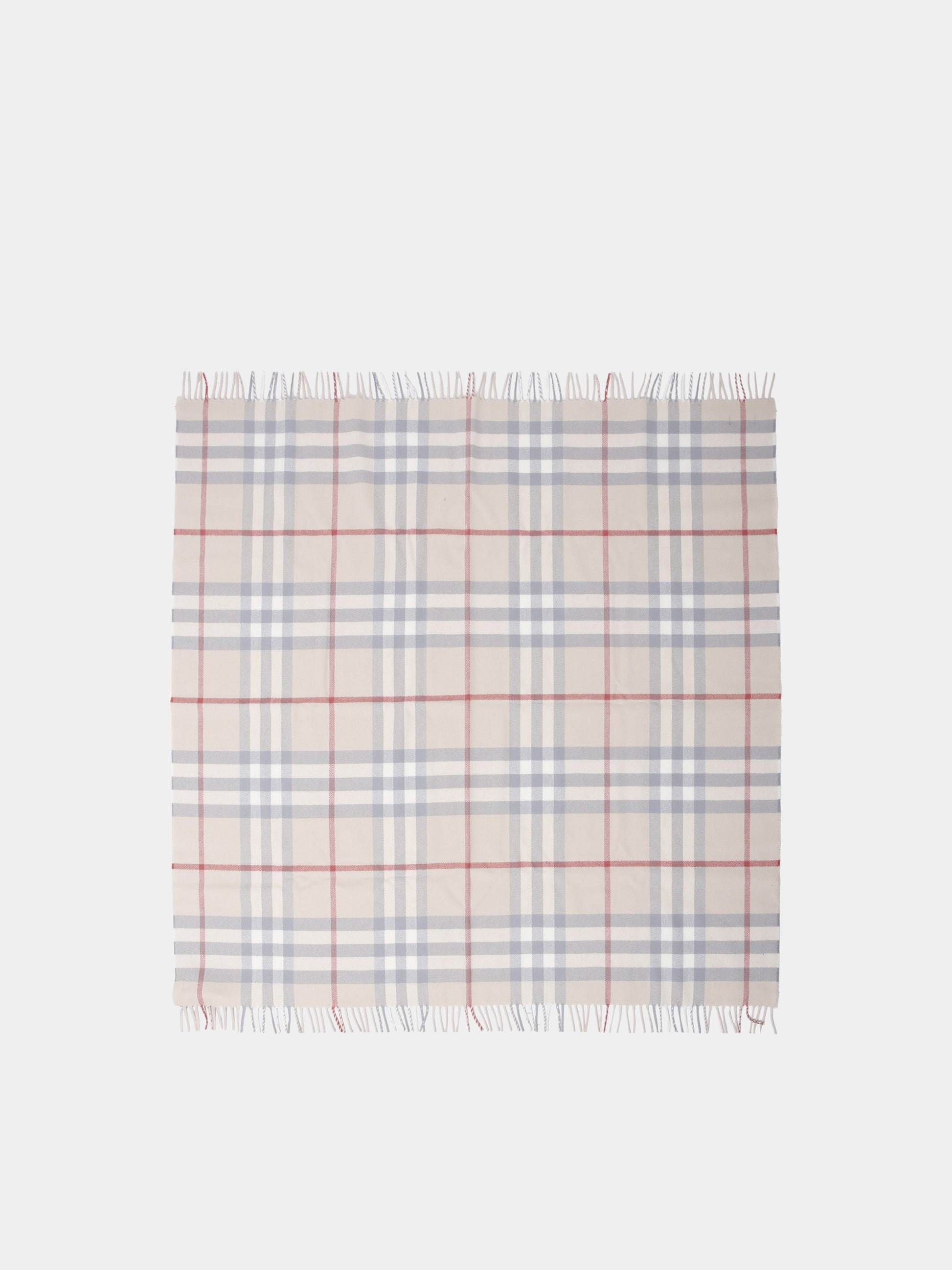Coperta beige per neonati con check vintage,Burberry Kids,8089654 A2205
