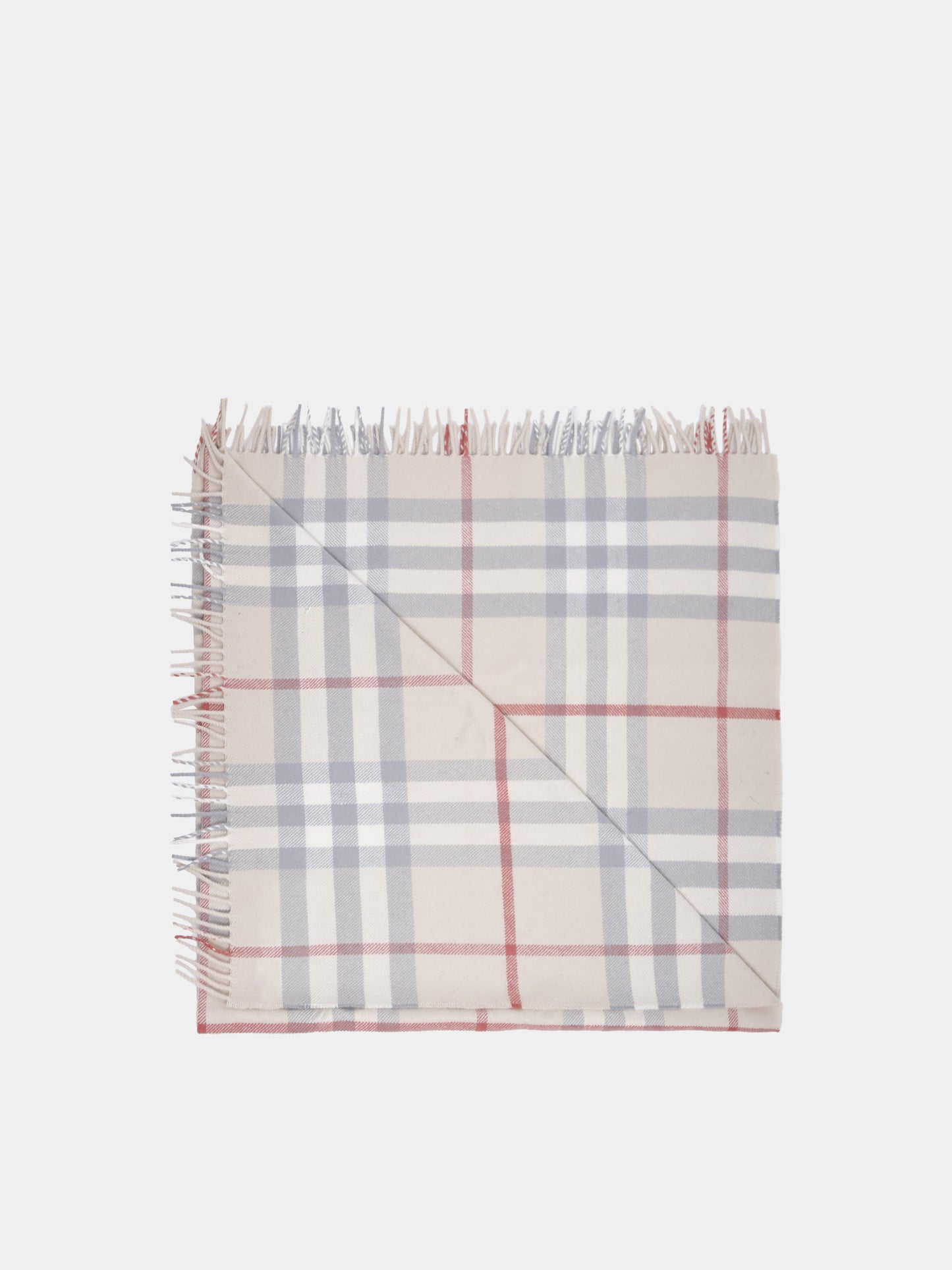 Coperta beige per neonati con check vintage,Burberry Kids,8089654 A2205