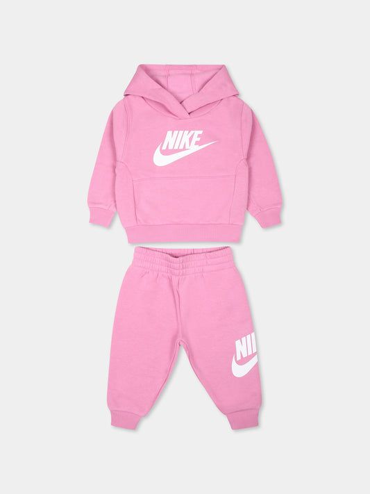 Completo rosa per neonata con logo,Nike,66L135 ACG