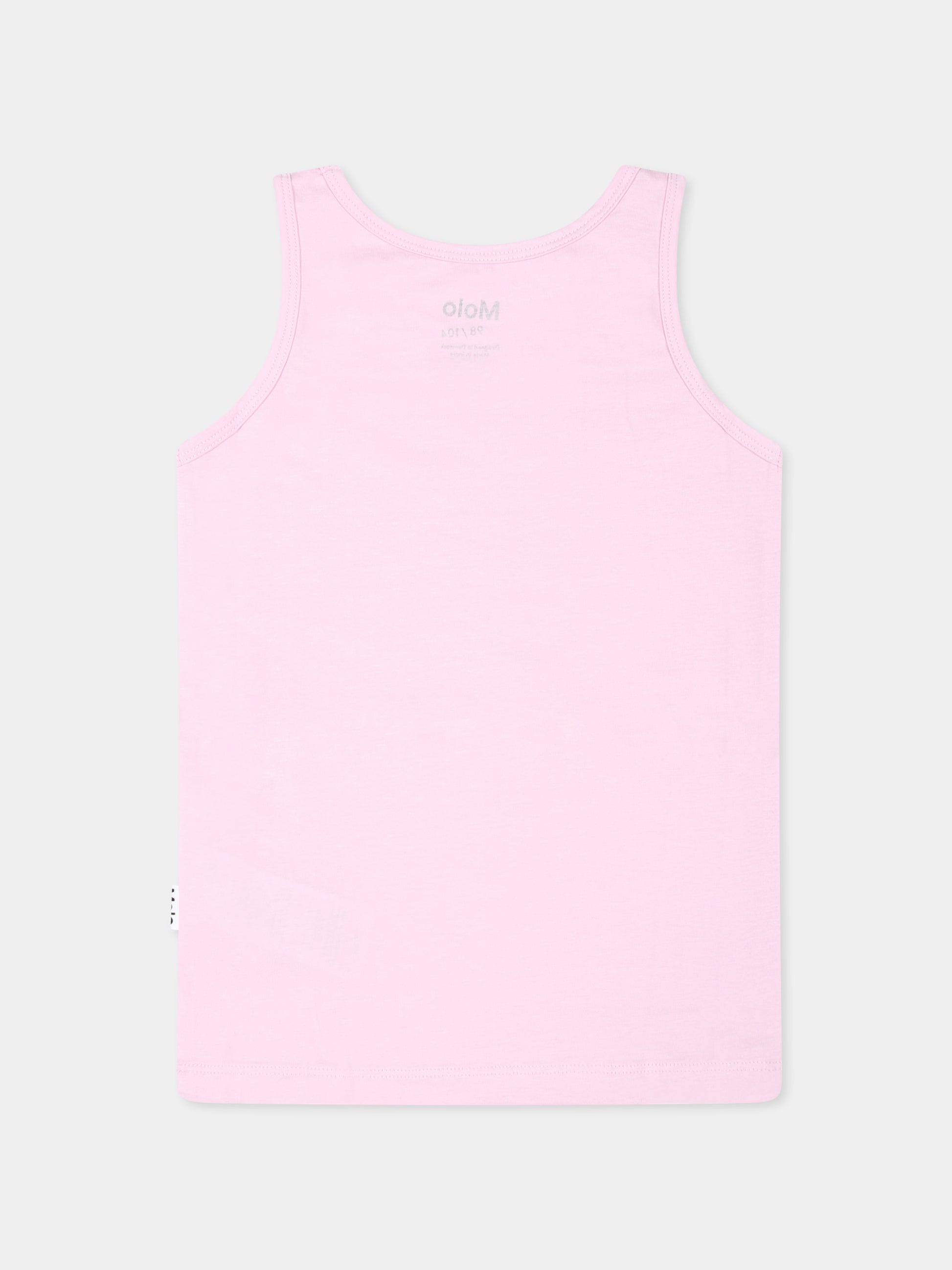 Set slip rosa per bambina con stampa gatti,Molo,2W24Q801 9208