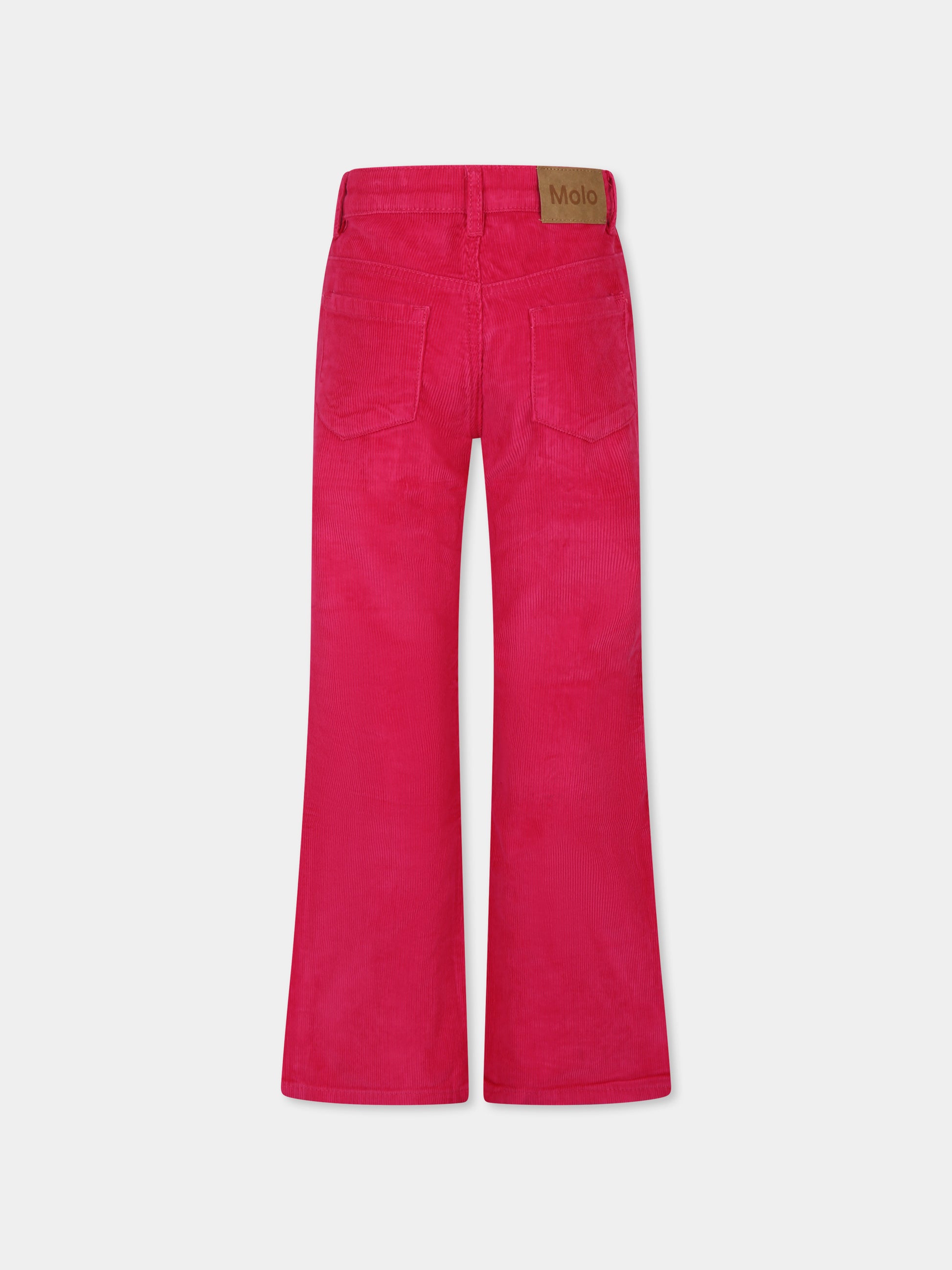 Pantaloni fucsia Aida per bambina con logo,Molo,2W24I105 8488