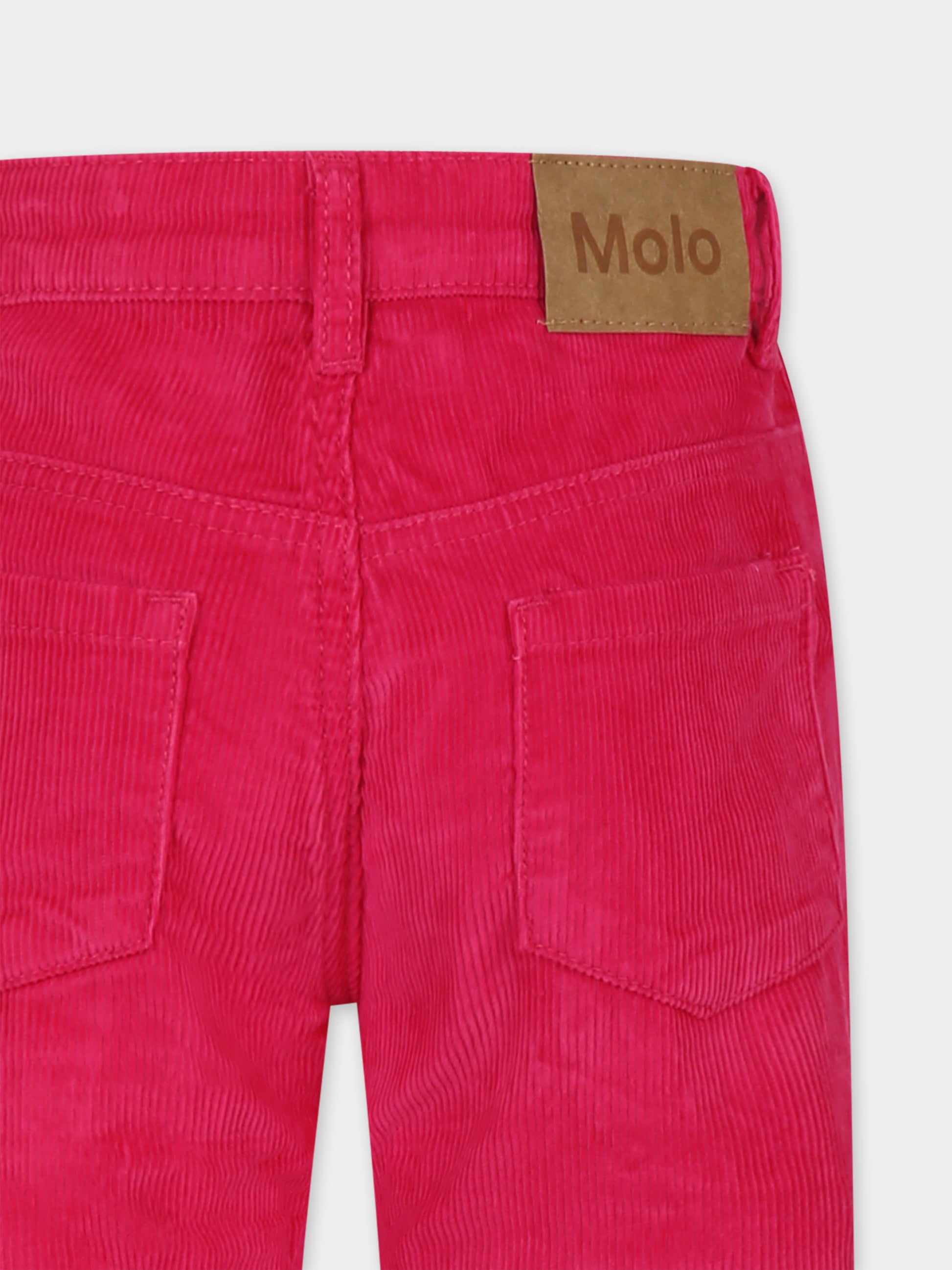 Pantaloni fucsia Aida per bambina con logo,Molo,2W24I105 8488