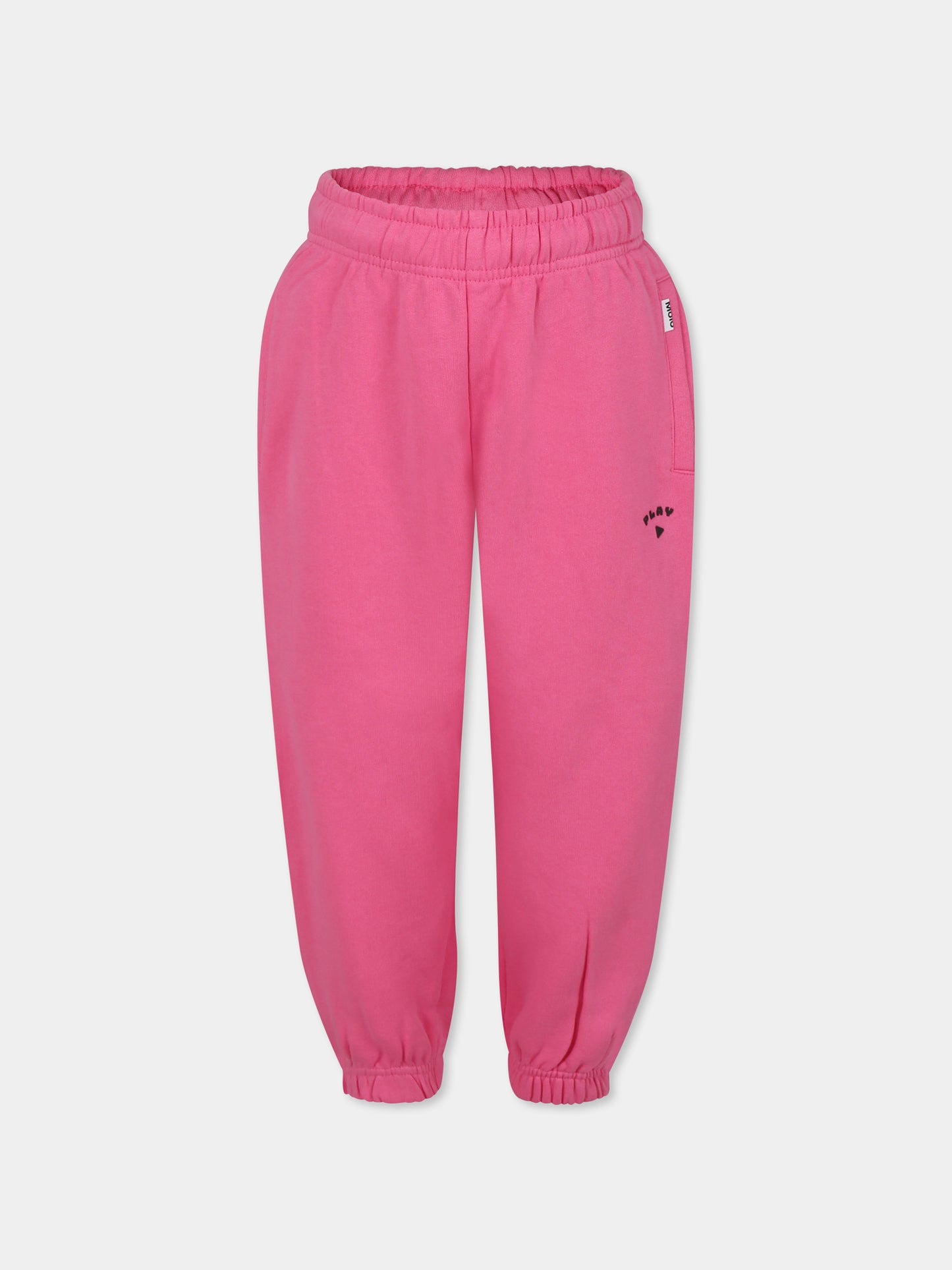 Pantaloni rosa Adan per bambina con scritta Play,Molo,2W24I202 8488