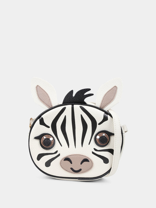 Borsa avorio per bambina con zebra,Molo,7W24V105 8900