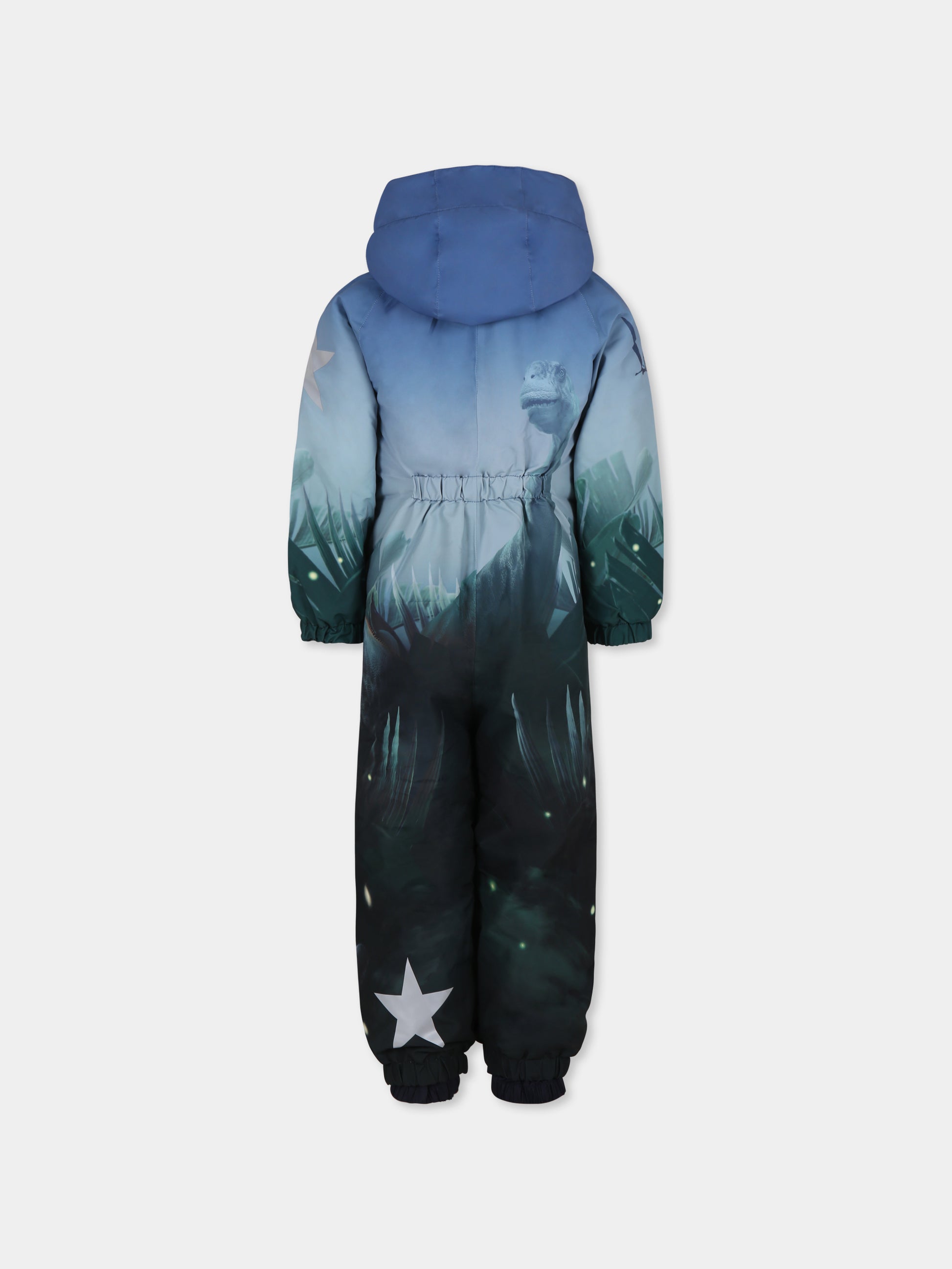 Tuta da neve celeste Polar per bambino con stampa dinosauri,Molo,5W24N202 3600