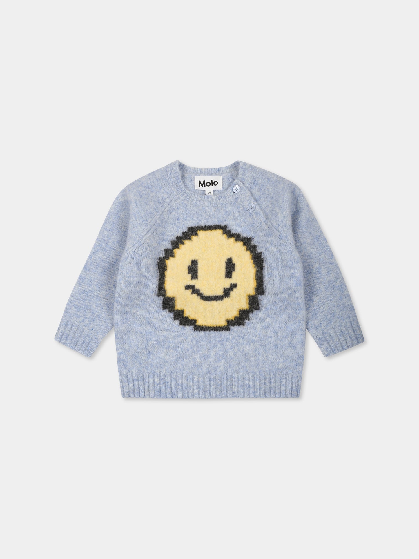 Maglione celeste Bless per neonato con smile,Molo,6W24K203 3639