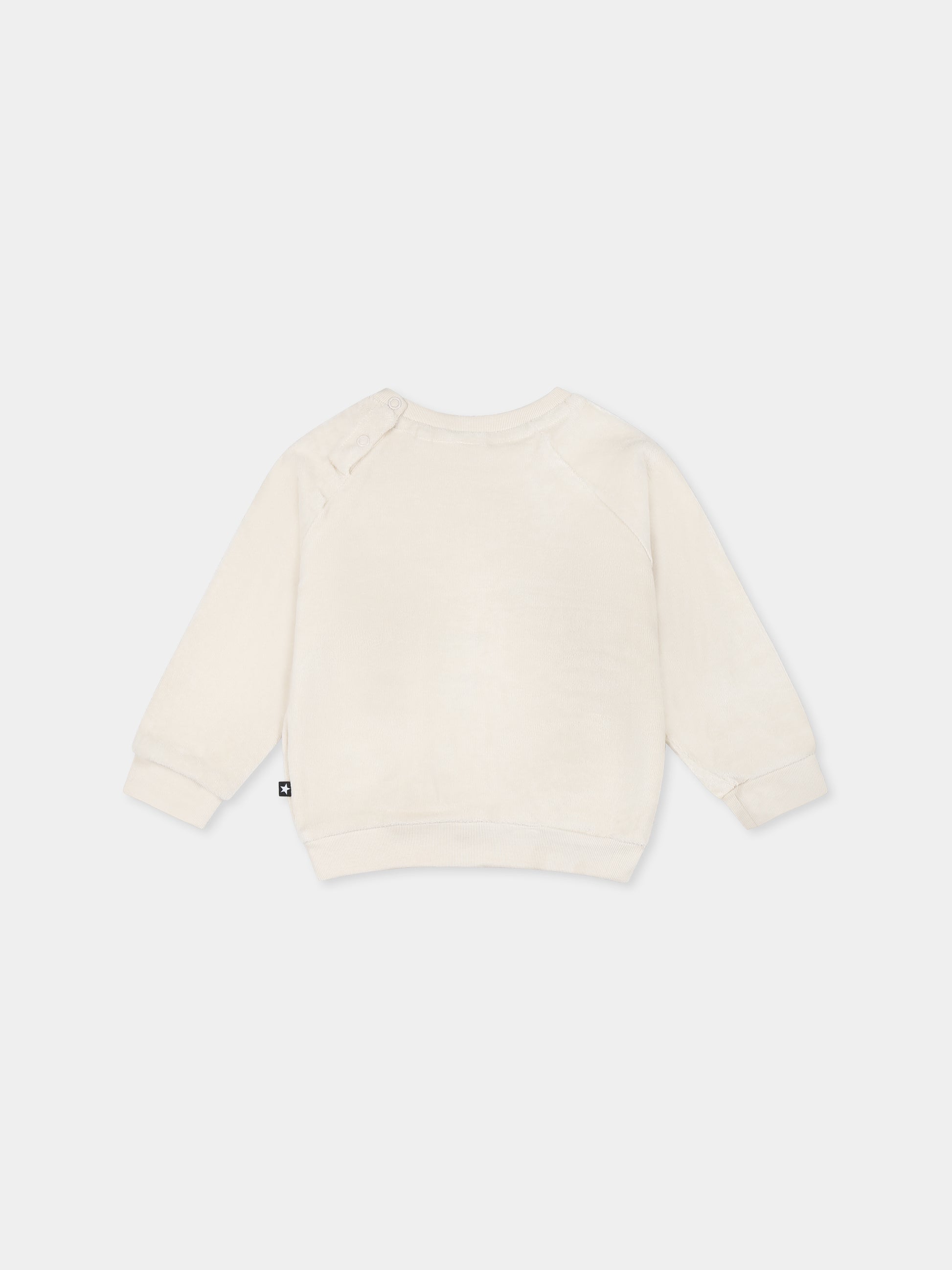 Felpa avorio Deary per neonati con orsetto,Molo,6W24J208 8955