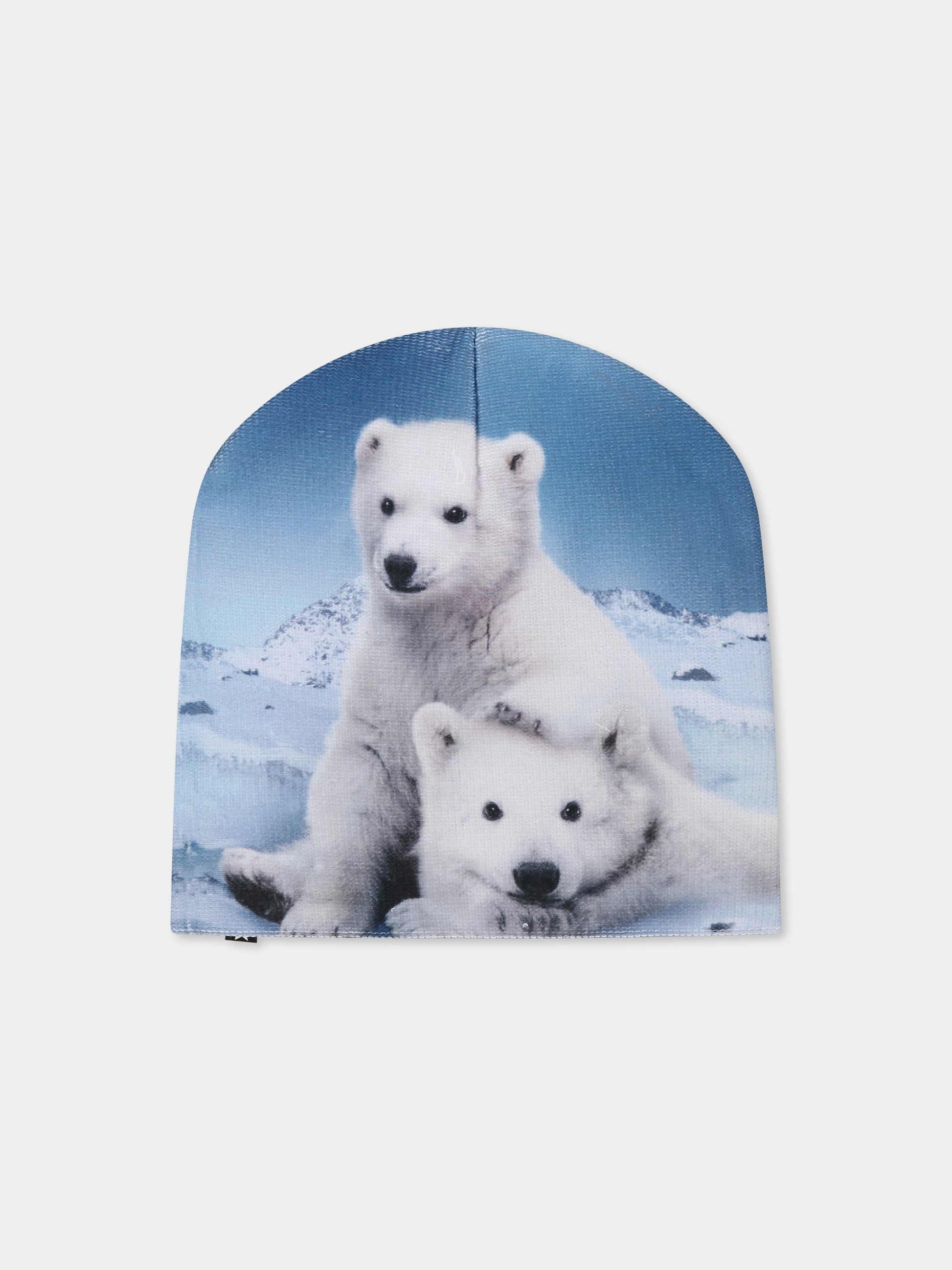 Set accessori celeste Kaya per bambino con stampa orso polare,Molo,7W24S901 9190