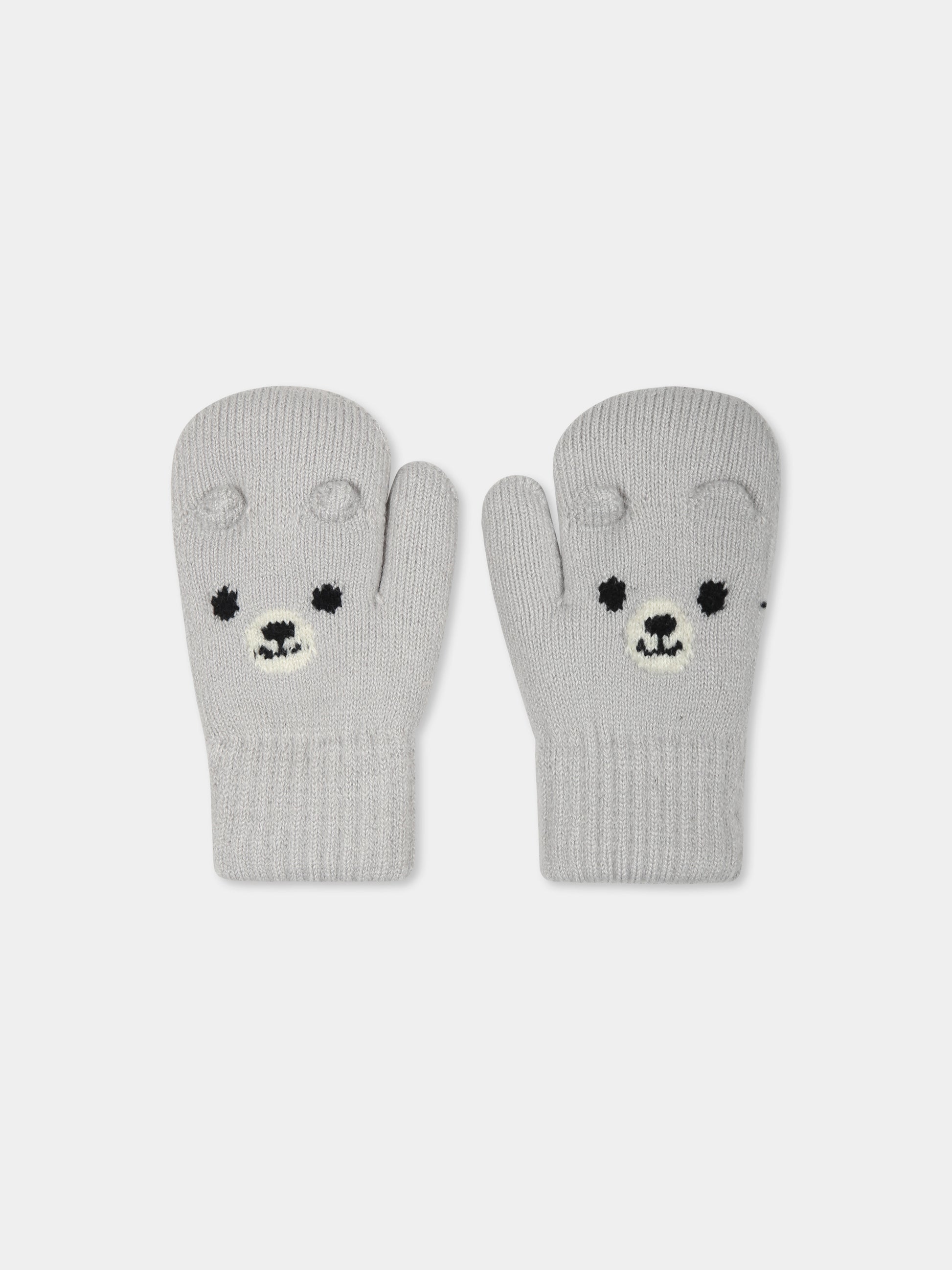Guanti grigi Kenau per bambini con orsetto,Molo,7W24S105 1058