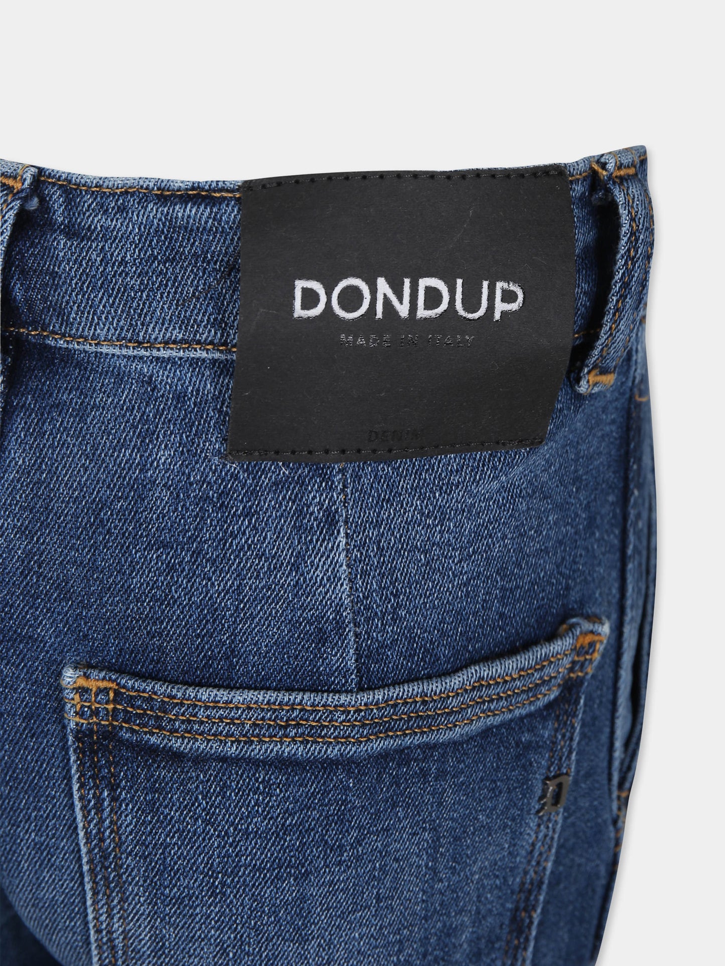 Jeans blu per bambino con logo,Dondup Kids,DMPA091 C DS041 4000