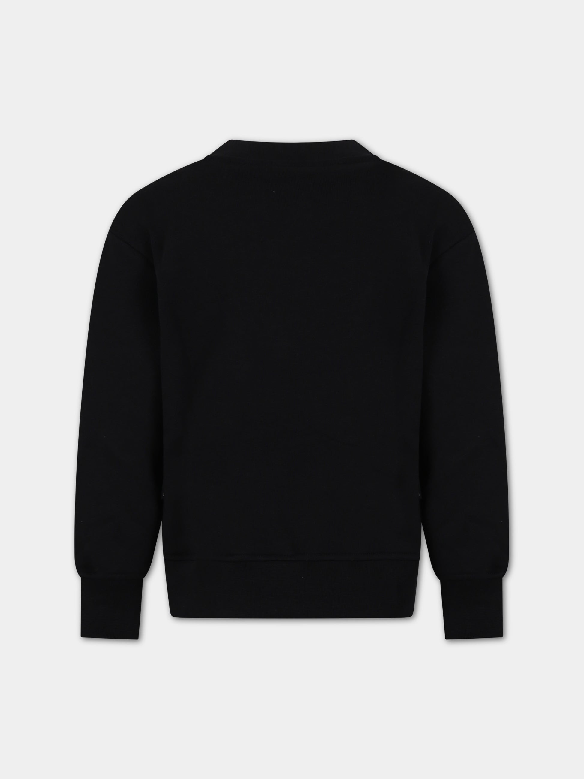 Felpa nera per bambini con logo,Msgm Kids,F3MSJUSW020 110