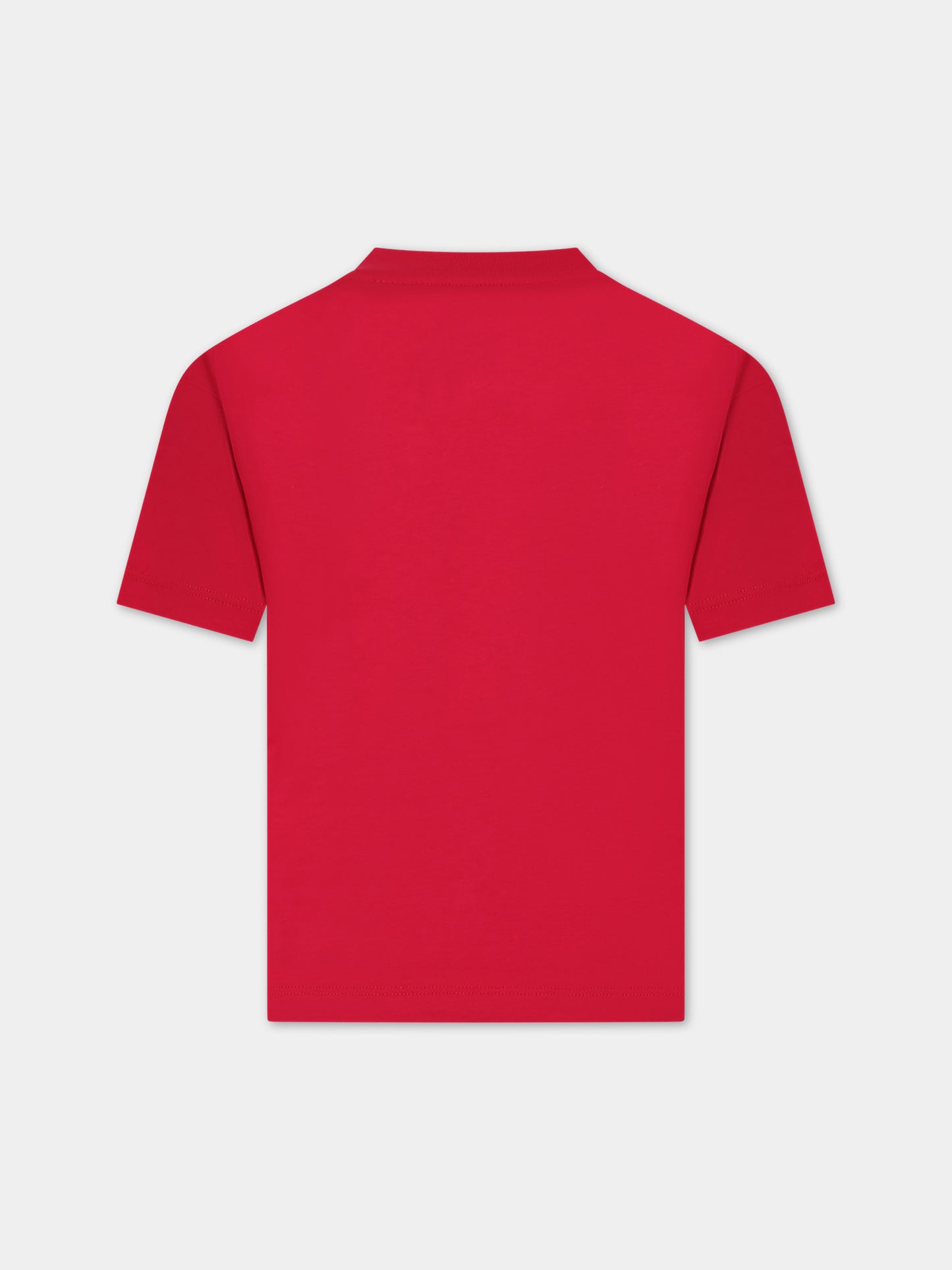 T-shirt fucsia per bambina con logo,Msgm Kids,F3MSJUTH009 044