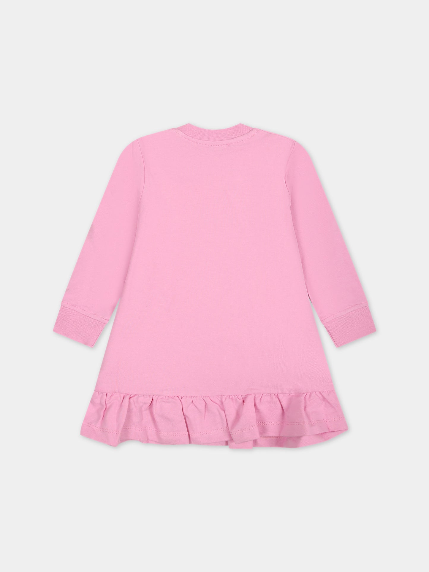 Vestito rosa per neonata con logo,Msgm Kids,F3MSNGDR222 042
