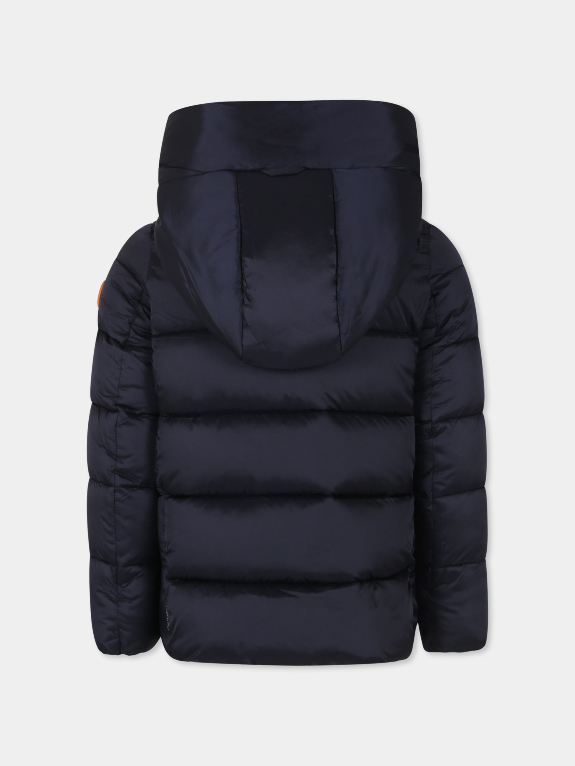 Piumino Gracie blu per bambina con logo,Save The Duck Kids,J45650G IRIS19 90010