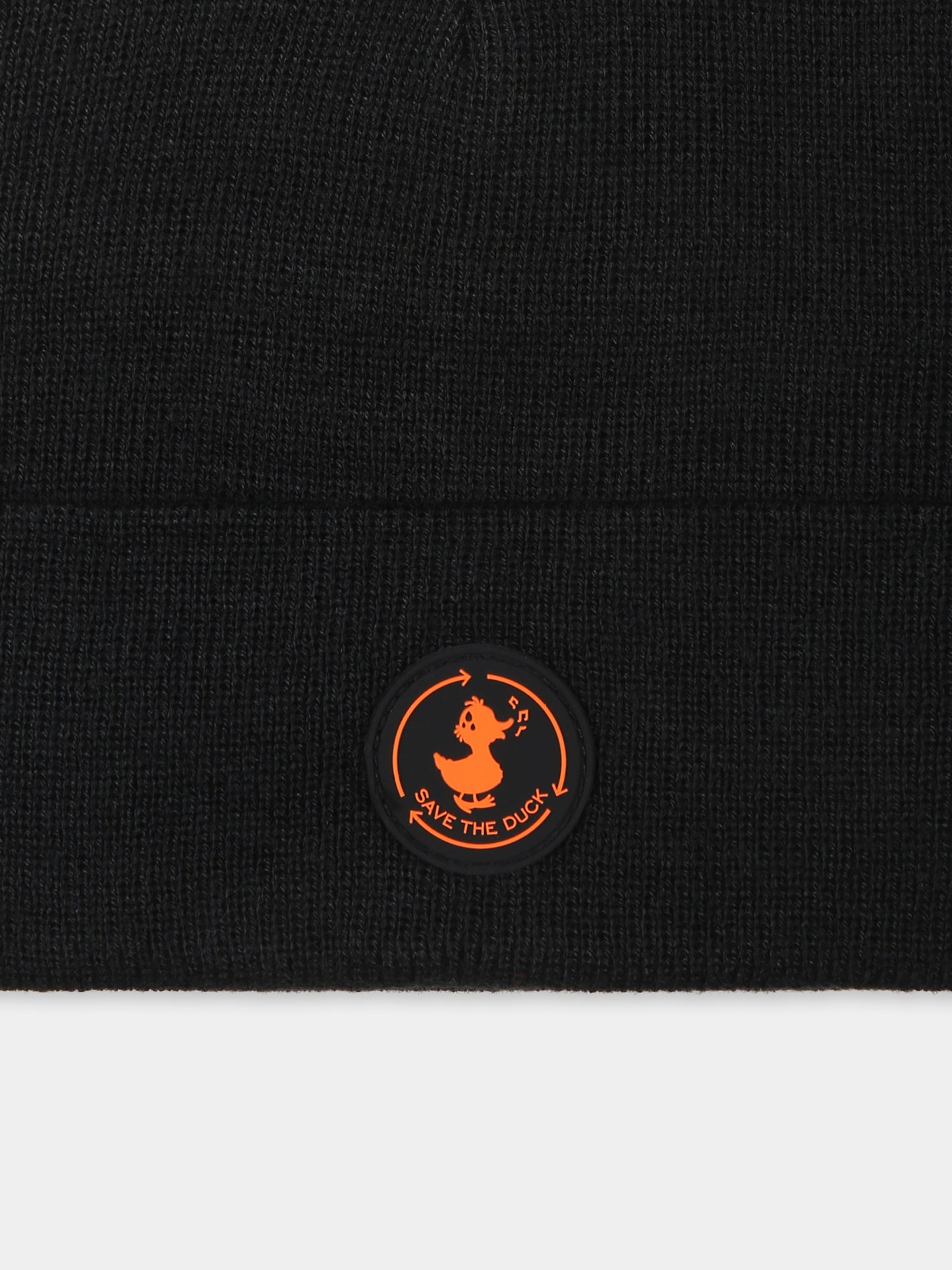 Berretto Fivel nero per bambini con logo,Save The Duck Kids,JY1512U EPOL19 10000