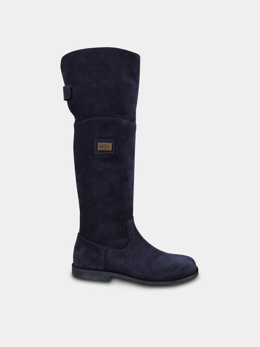 Stivali blu per bambina,Dolce & Gabbana Kids,D11258 A1386 80650