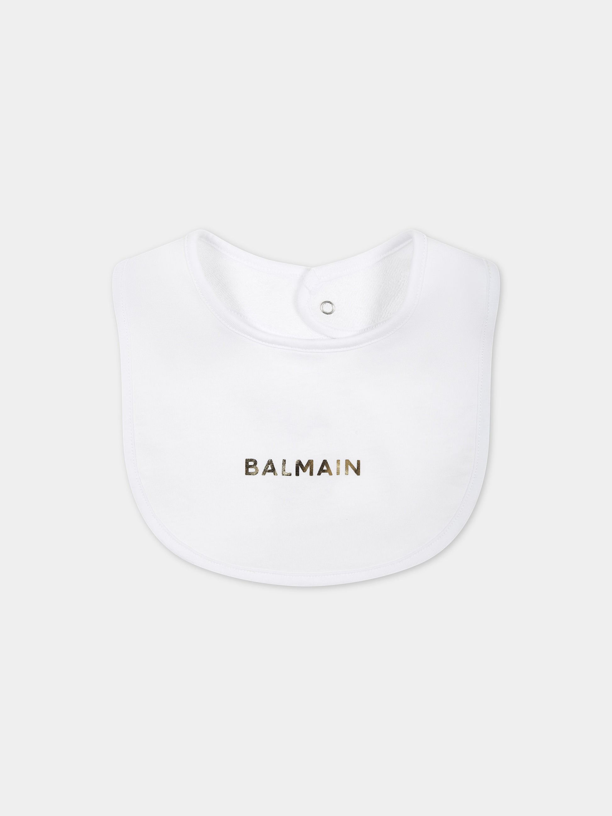 Set tutina bianco per neonata con logo,Balmain Kids,BTB520 Z1523 100BC