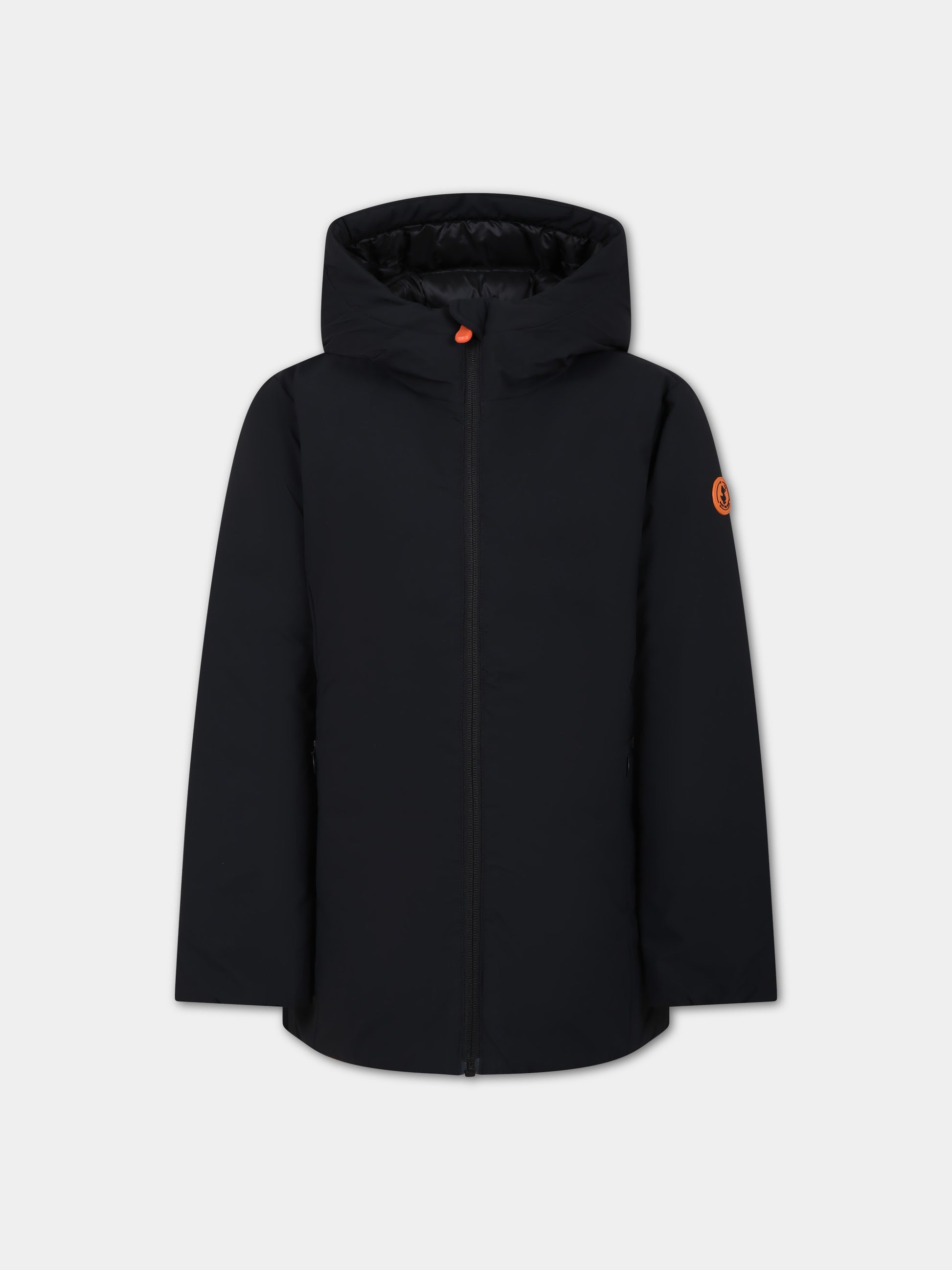 Parka Cassie nero per bambina con logo,Save The Duck Kids,J40060G MATT17 10000