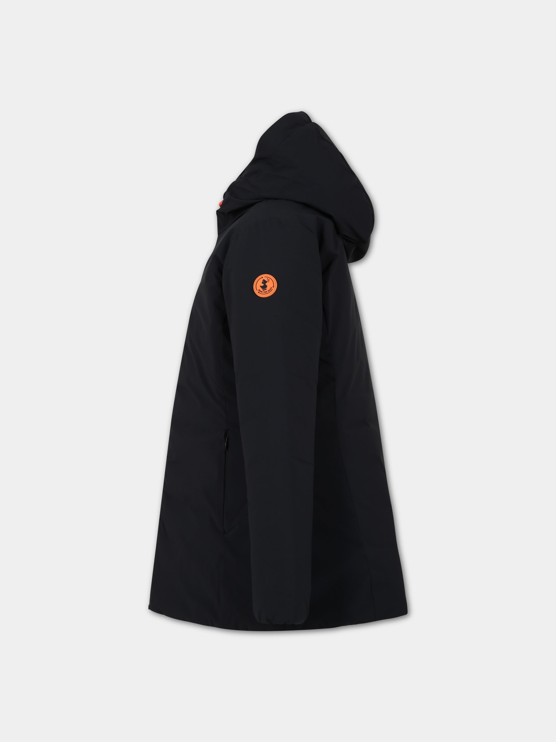 Parka Cassie nero per bambina con logo,Save The Duck Kids,J40060G MATT17 10000