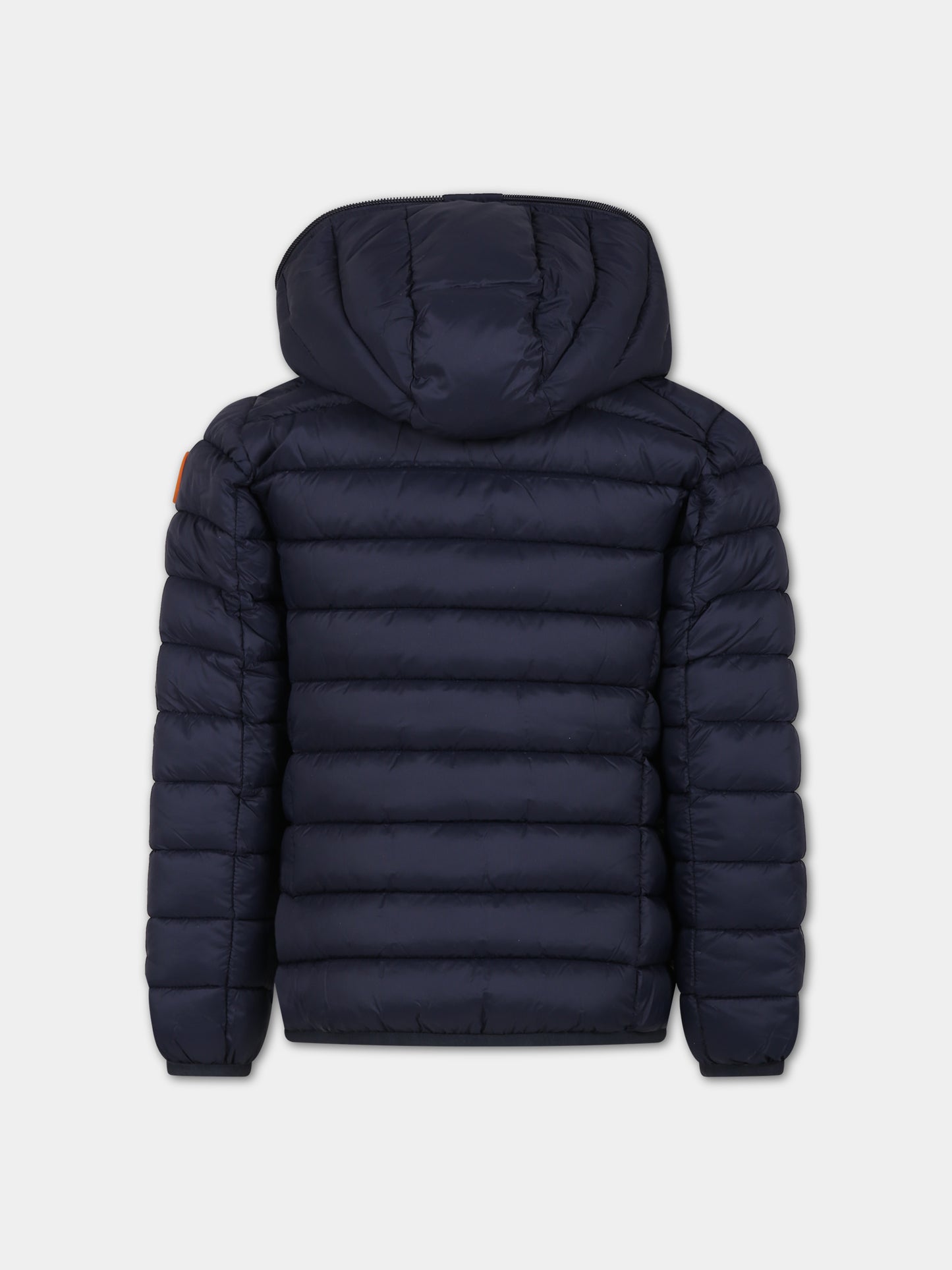 Piumino Giga blu per bambino con logo,Save The Duck Kids,J32310G GIGA17 90010