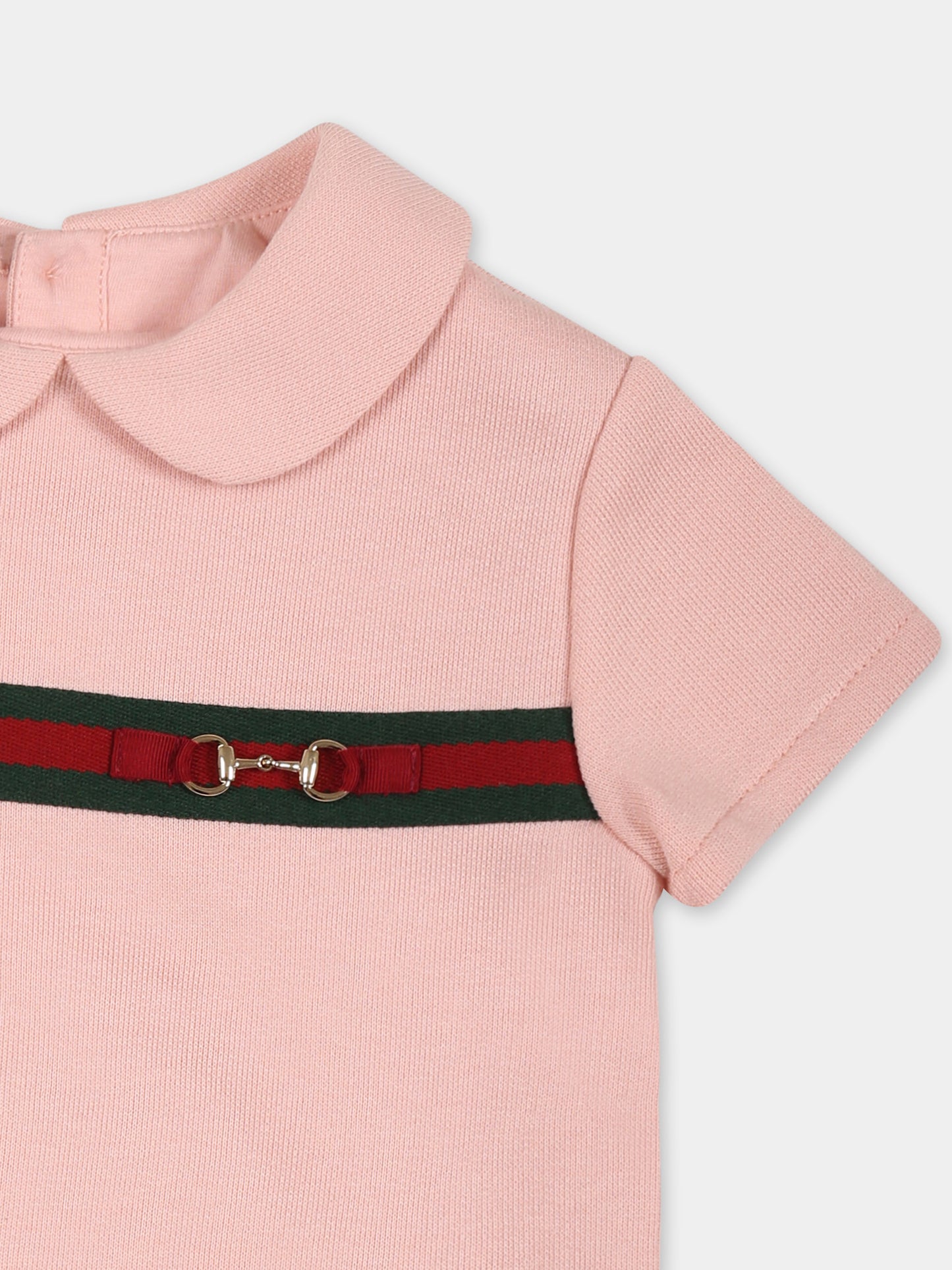 Vestito rosa per neonata con morsetto,Gucci Kids,787372 XJGPC 5658