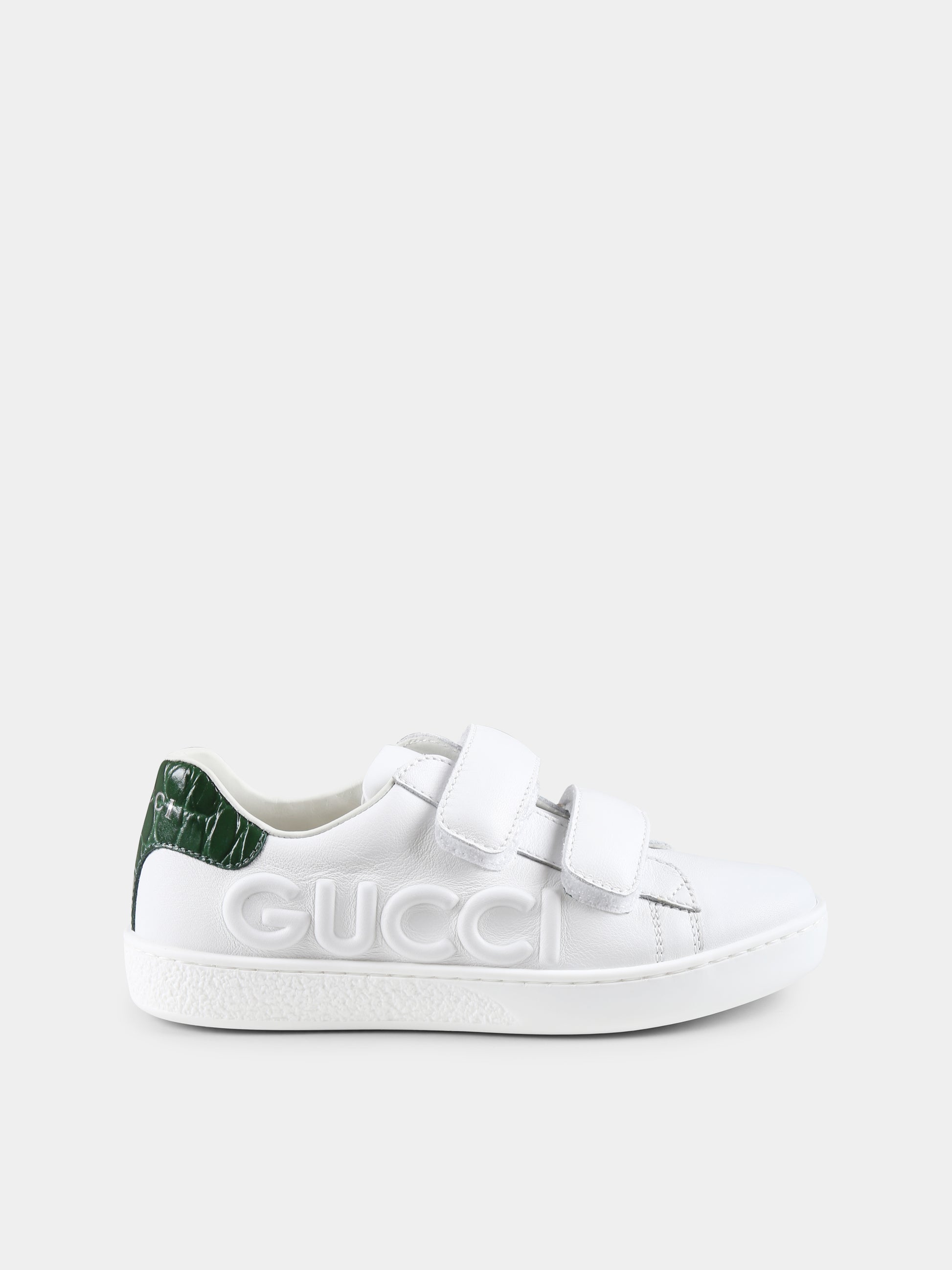 Sneakers Ace bianche per bambini con logo,Gucci Kids,793050/793049 AADOV 9054