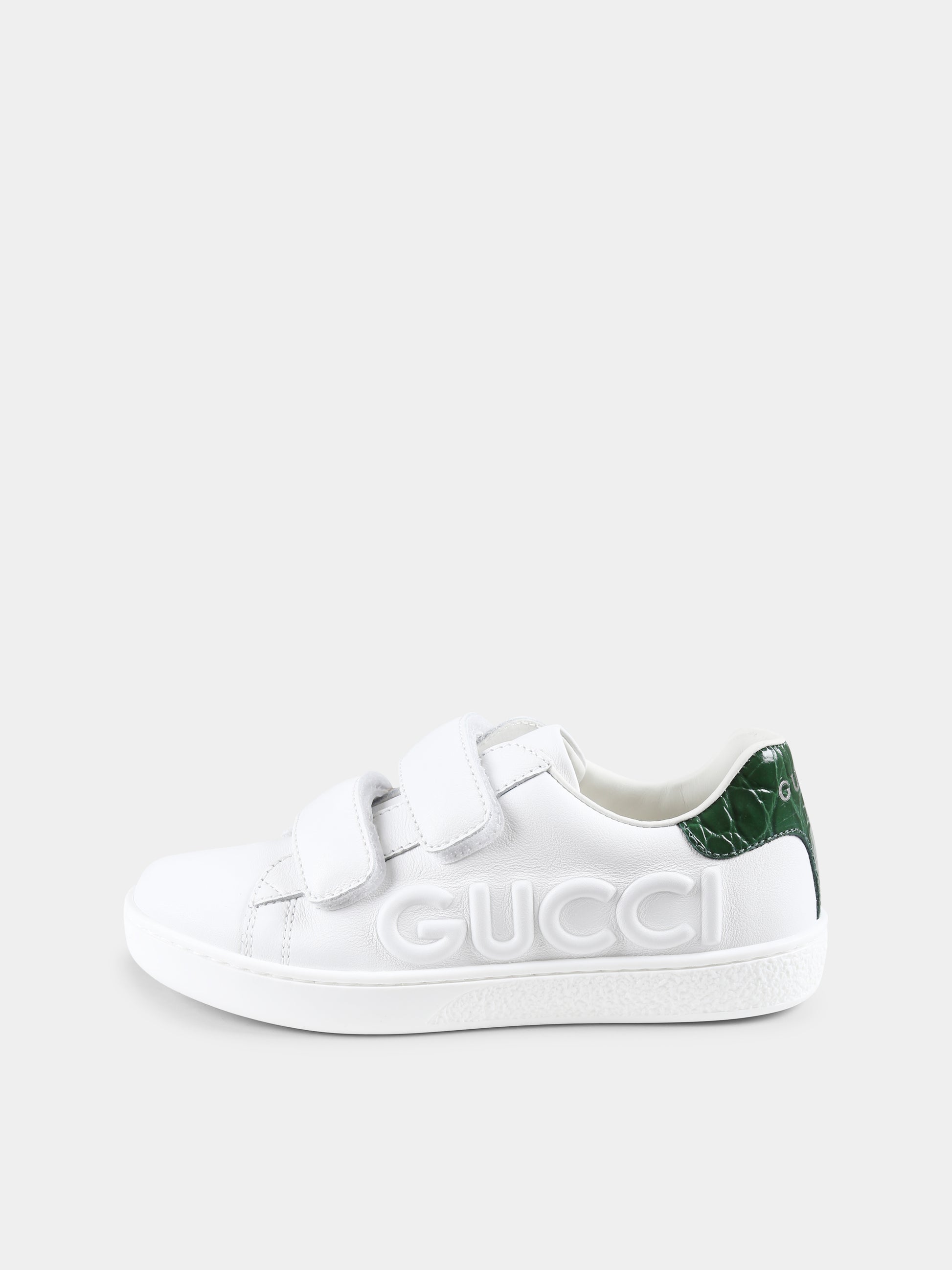 Sneakers Ace bianche per bambini con logo,Gucci Kids,793050/793049 AADOV 9054