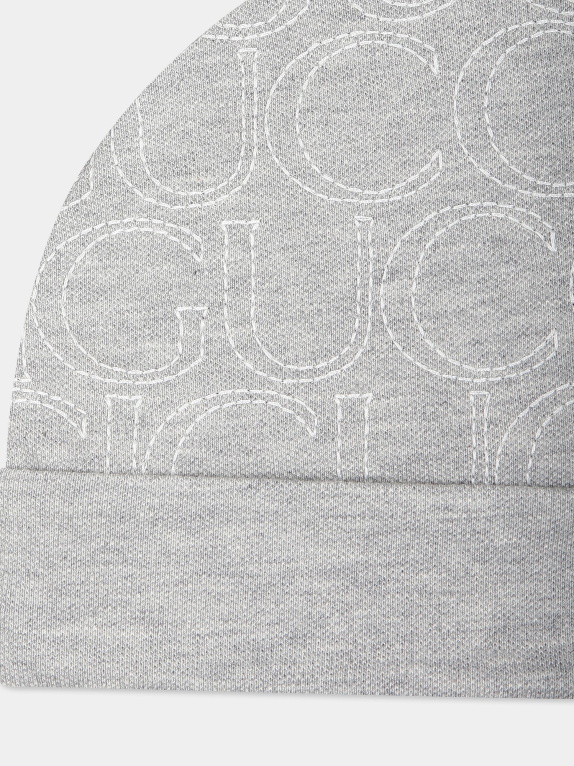 Cappello grigio per neonati con logo,Gucci Kids,792669 3KAAB 1400