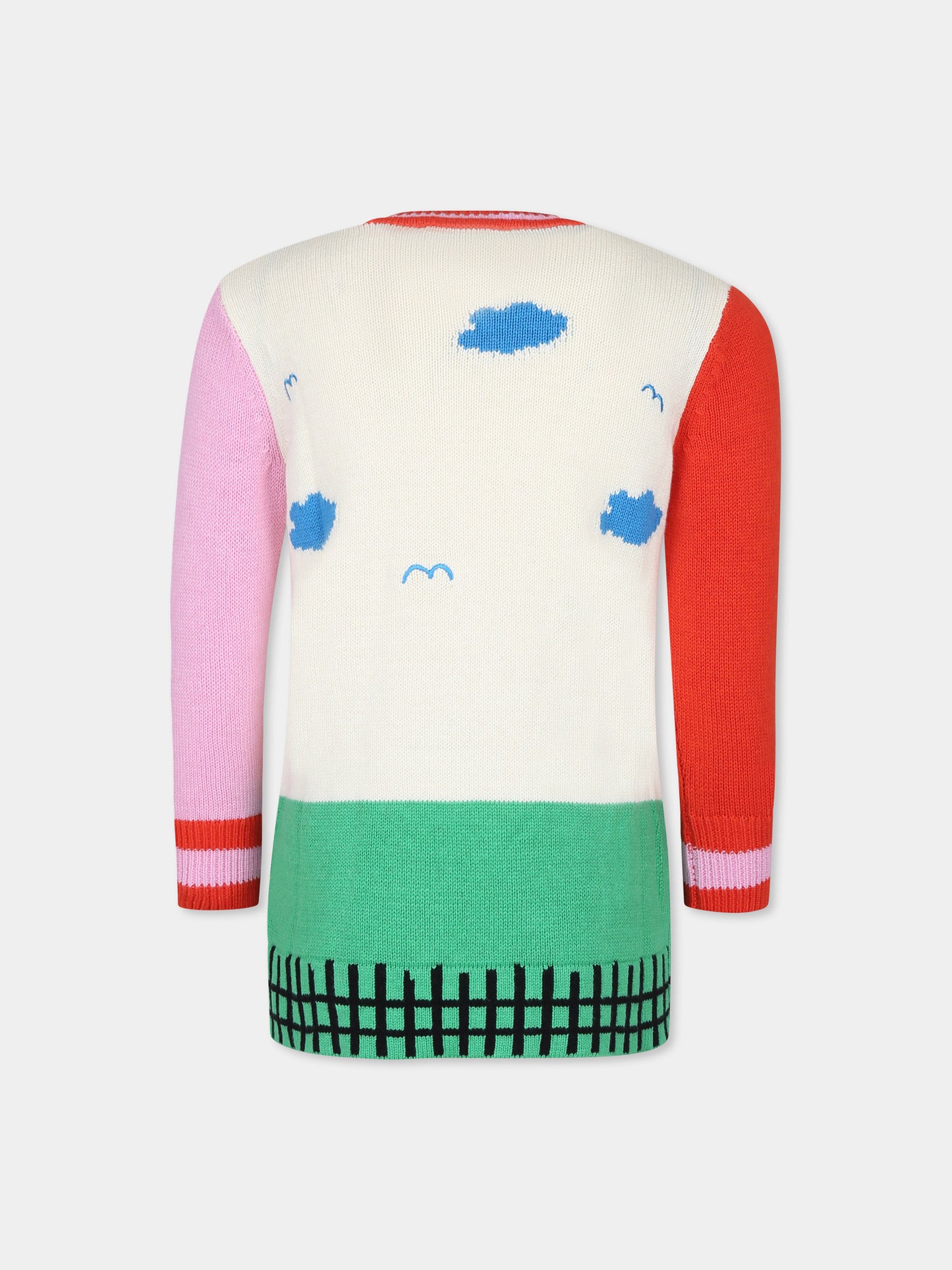 Vestito avorio per bambina con paesaggio,Stella Mccartney Kids,TV1A20 Z1528 999