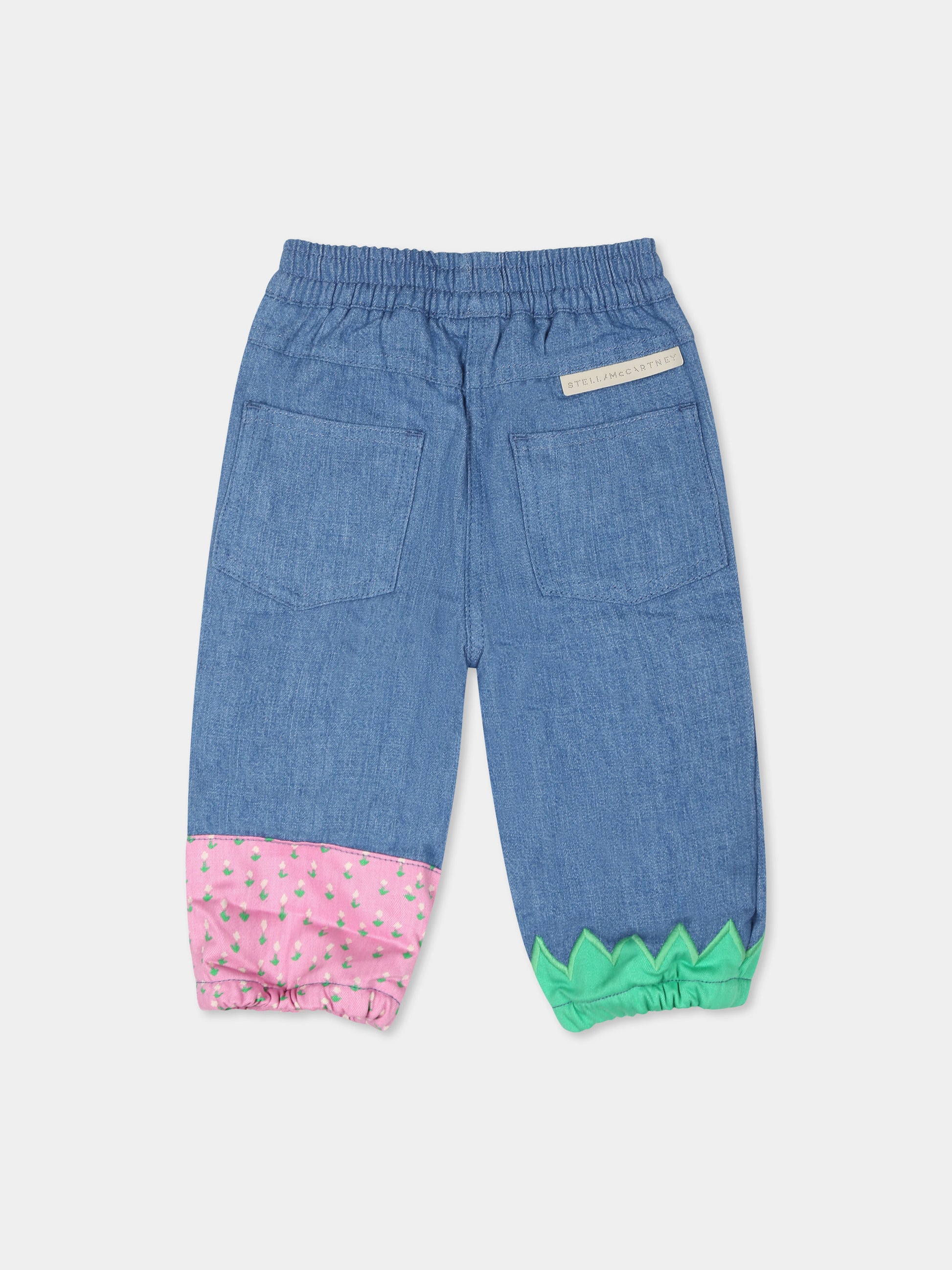 Jeans blu per neonata con sole,Stella Mccartney Kids,TV6120 Z0161 601