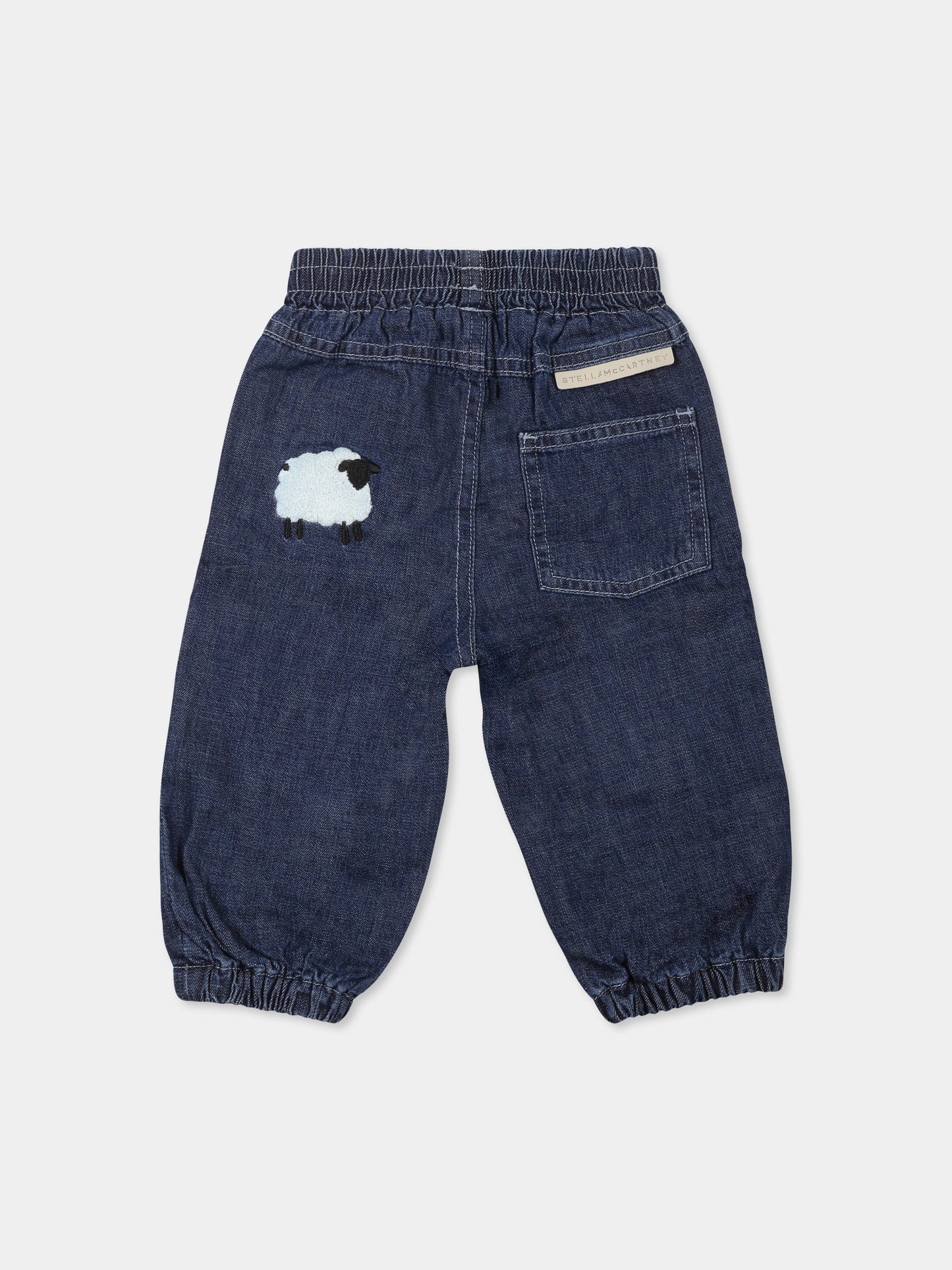 Jeans blu per neonato con stampa sole,Stella Mccartney Kids,TV6630 Z0161 601