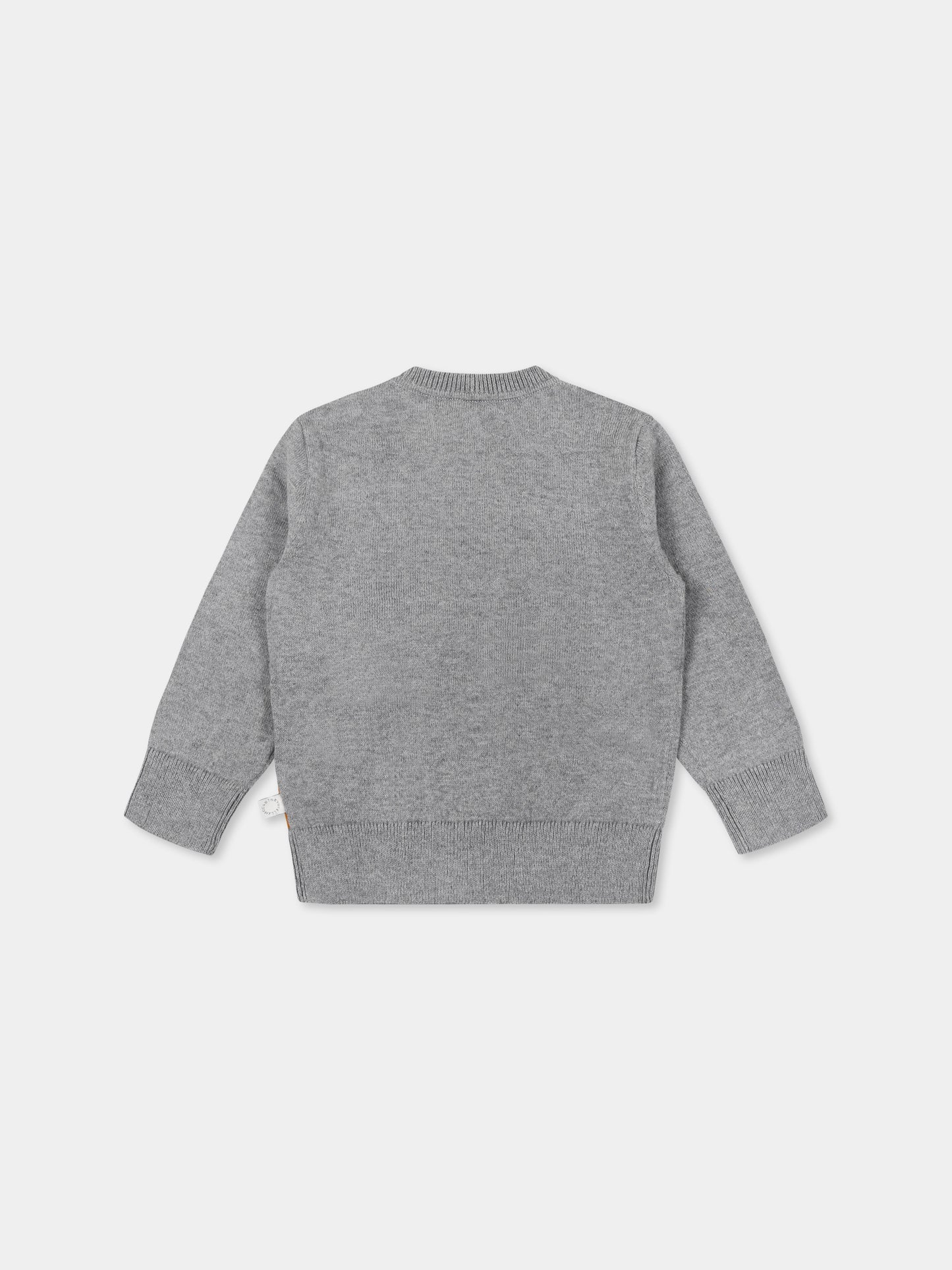 Maglione grigio per neonato con cavallo,Stella Mccartney Kids,TV9540 Z1528 807