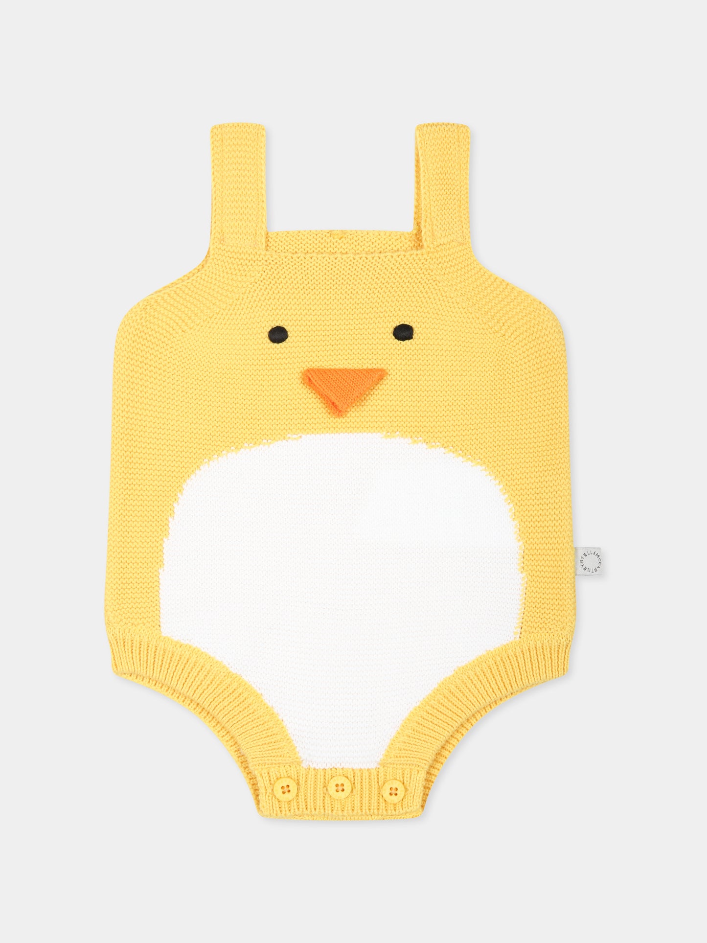 Body giallo per neonato con pulcino,Stella Mccartney Kids,TVA552 Z2423 226