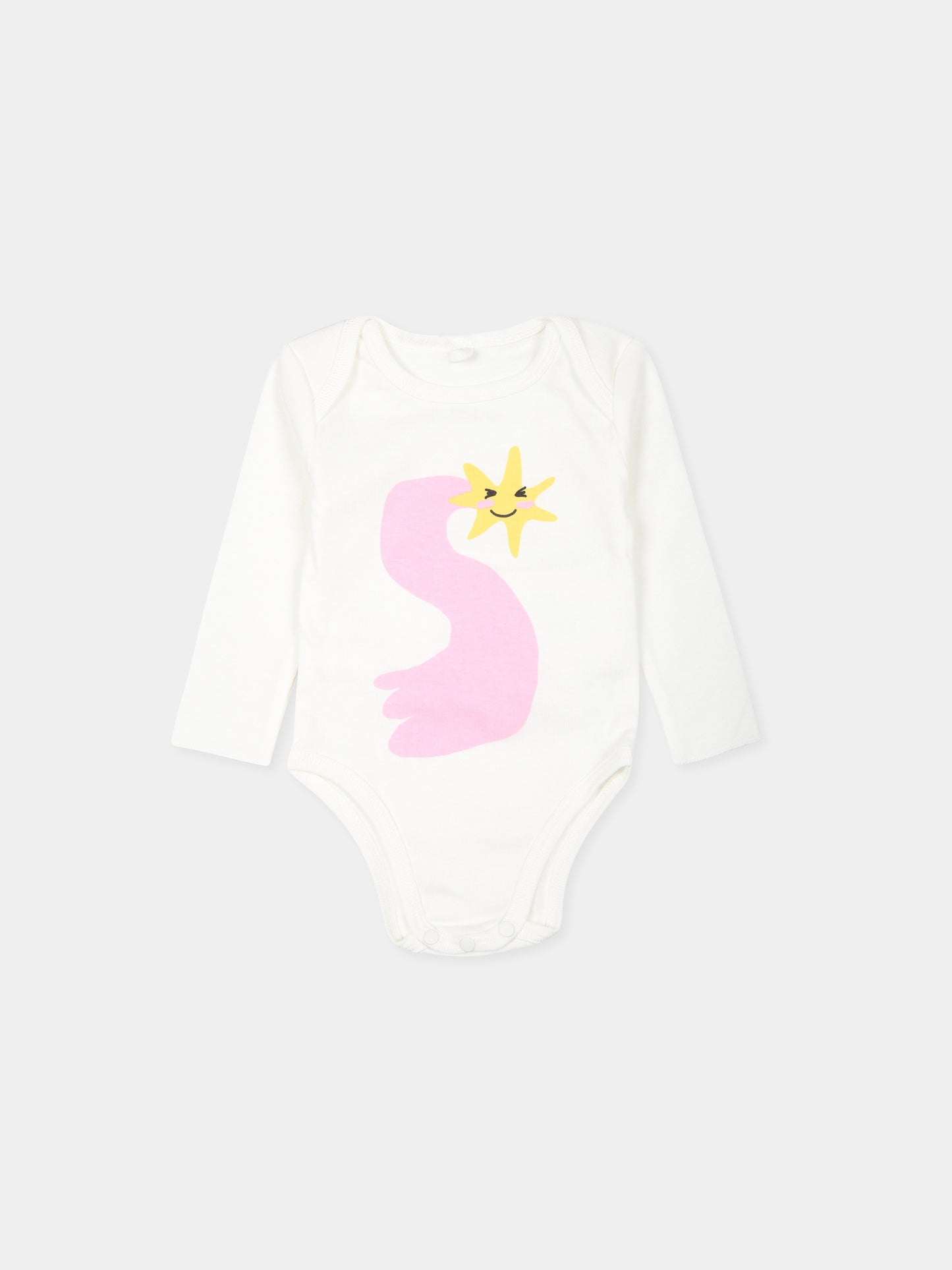 Set body avorio per neonata con stelle e logo,Stella Mccartney Kids,TVB020 Z2272 101MC