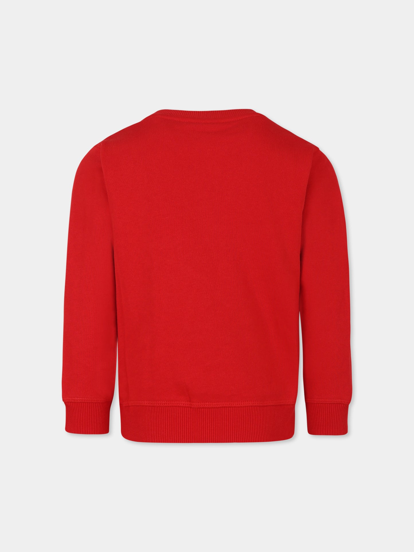 Felpa rossa per bambino con logo,Hugo,G00163 990