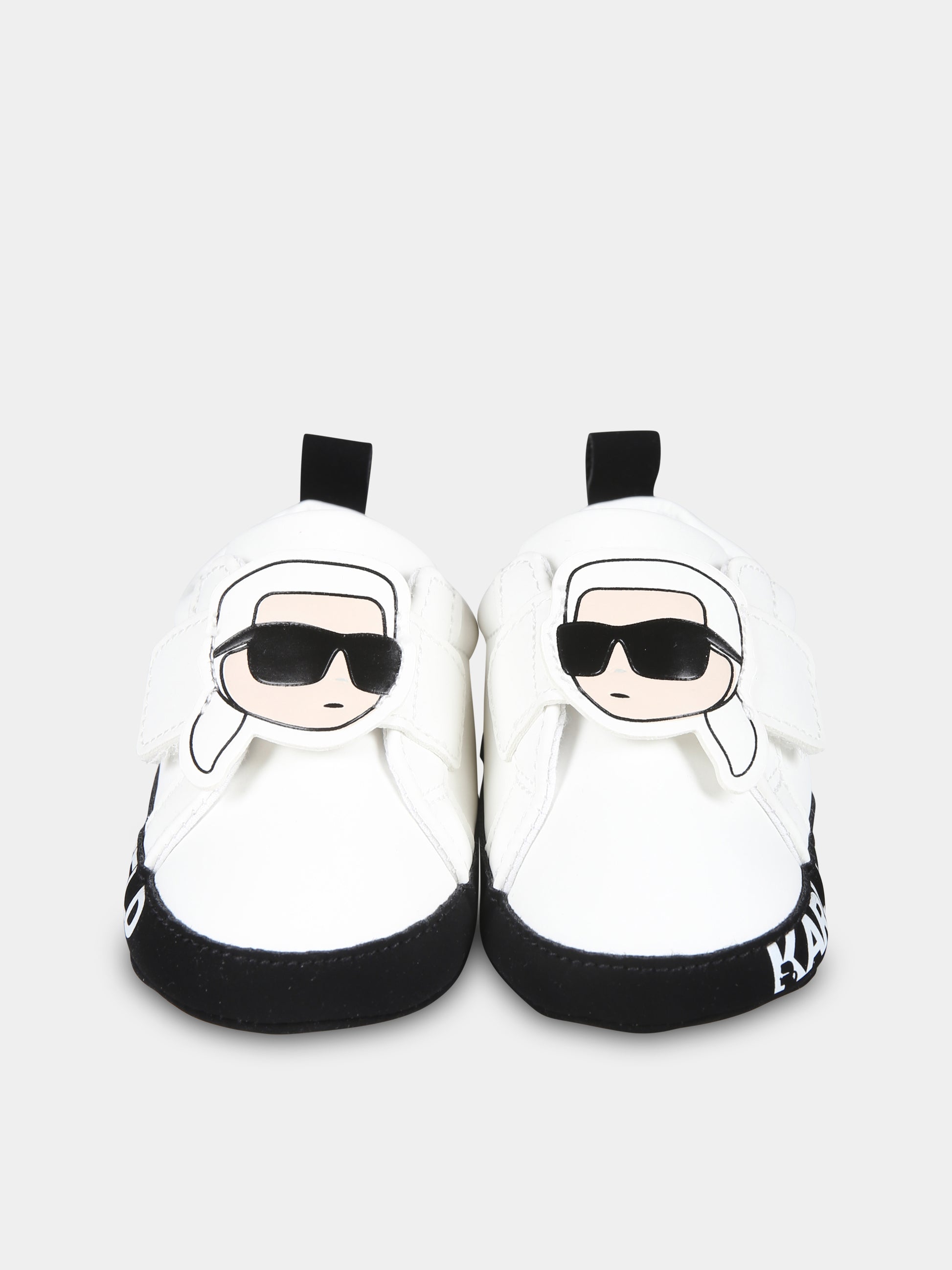 Sneakers bianche per neonati con Karl,Karl Lagerfeld Kids,Z30320 10P