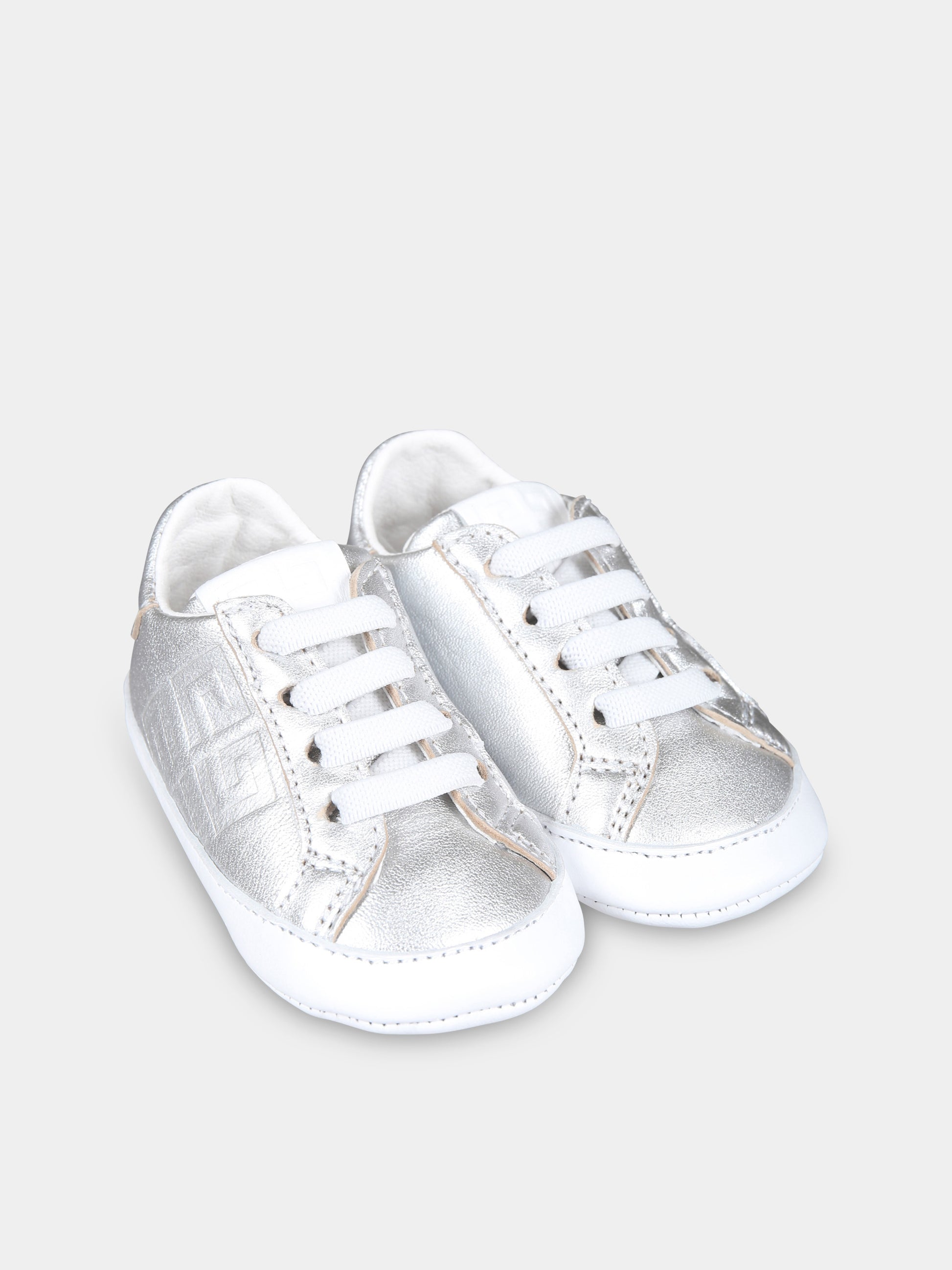 Sneakers argento per neonata con iconico motivo 4G,Givenchy Kids,H30582 016