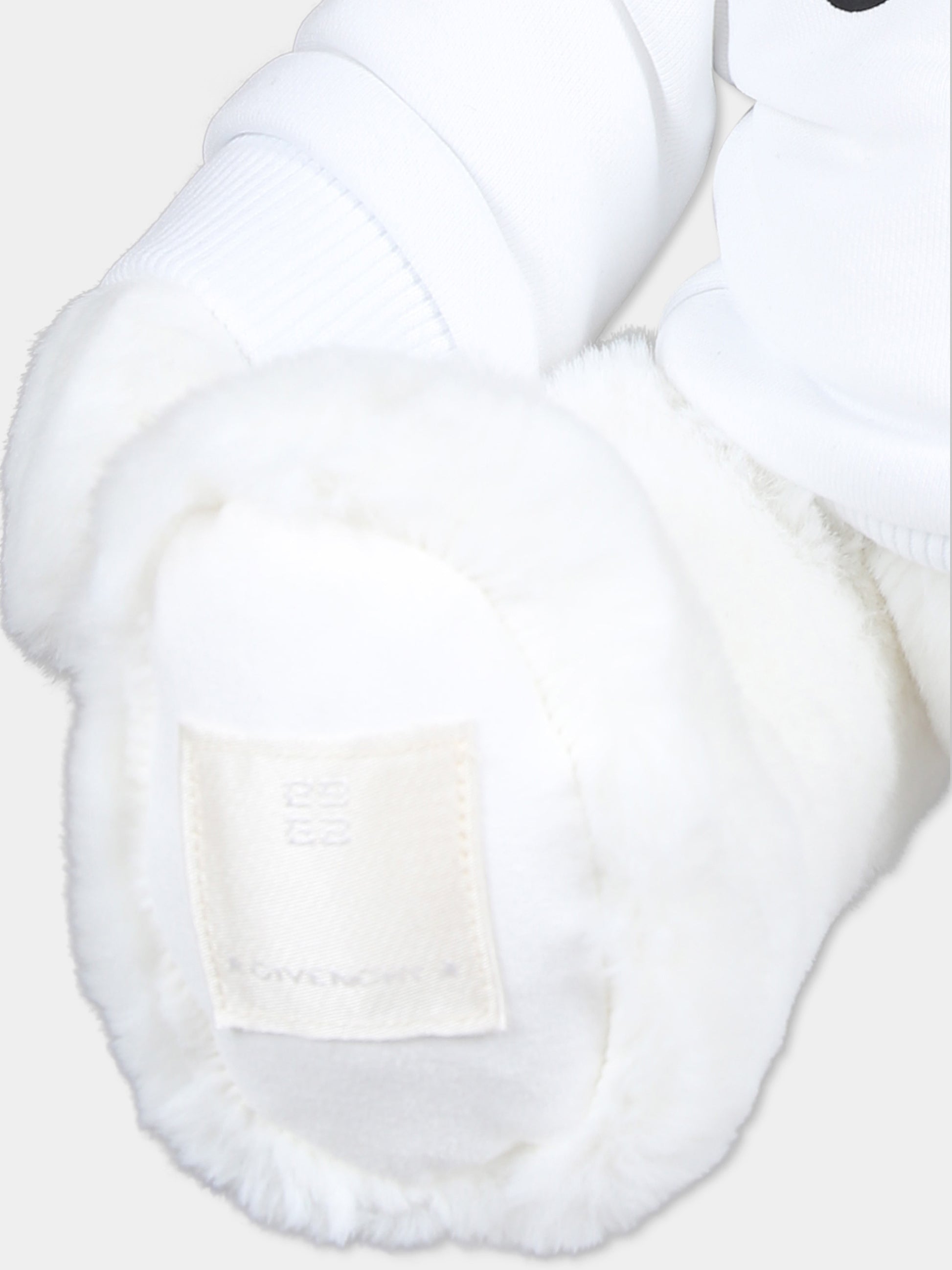 Peluche bianco per neonati con logo,Givenchy Kids,H30515 10P
