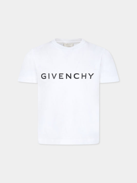 T-shirt bianca per bambini con logo,Givenchy Kids,H30343 10P