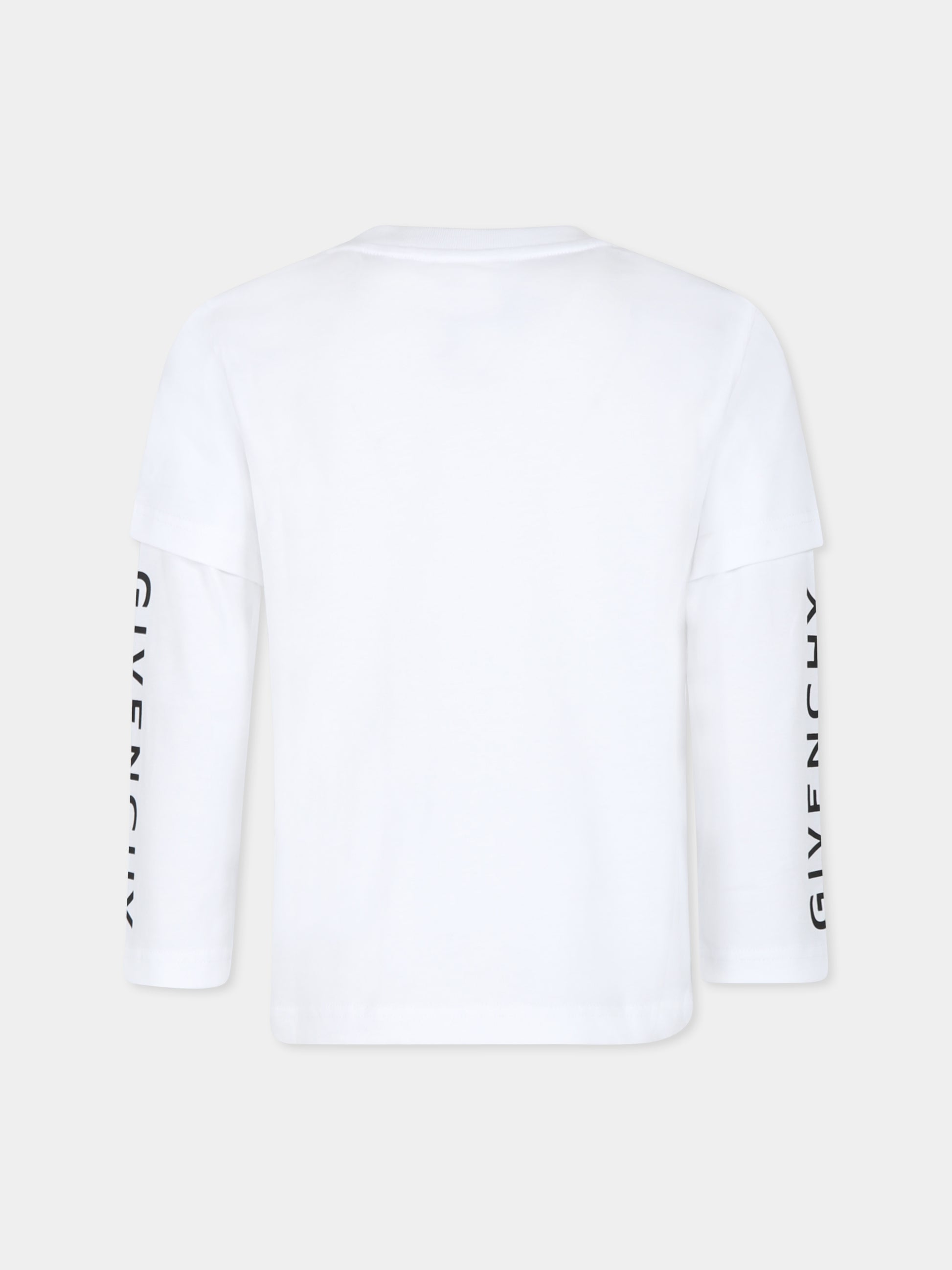 T-shirt bianca per bambini con logo,Givenchy Kids,H30344 10P