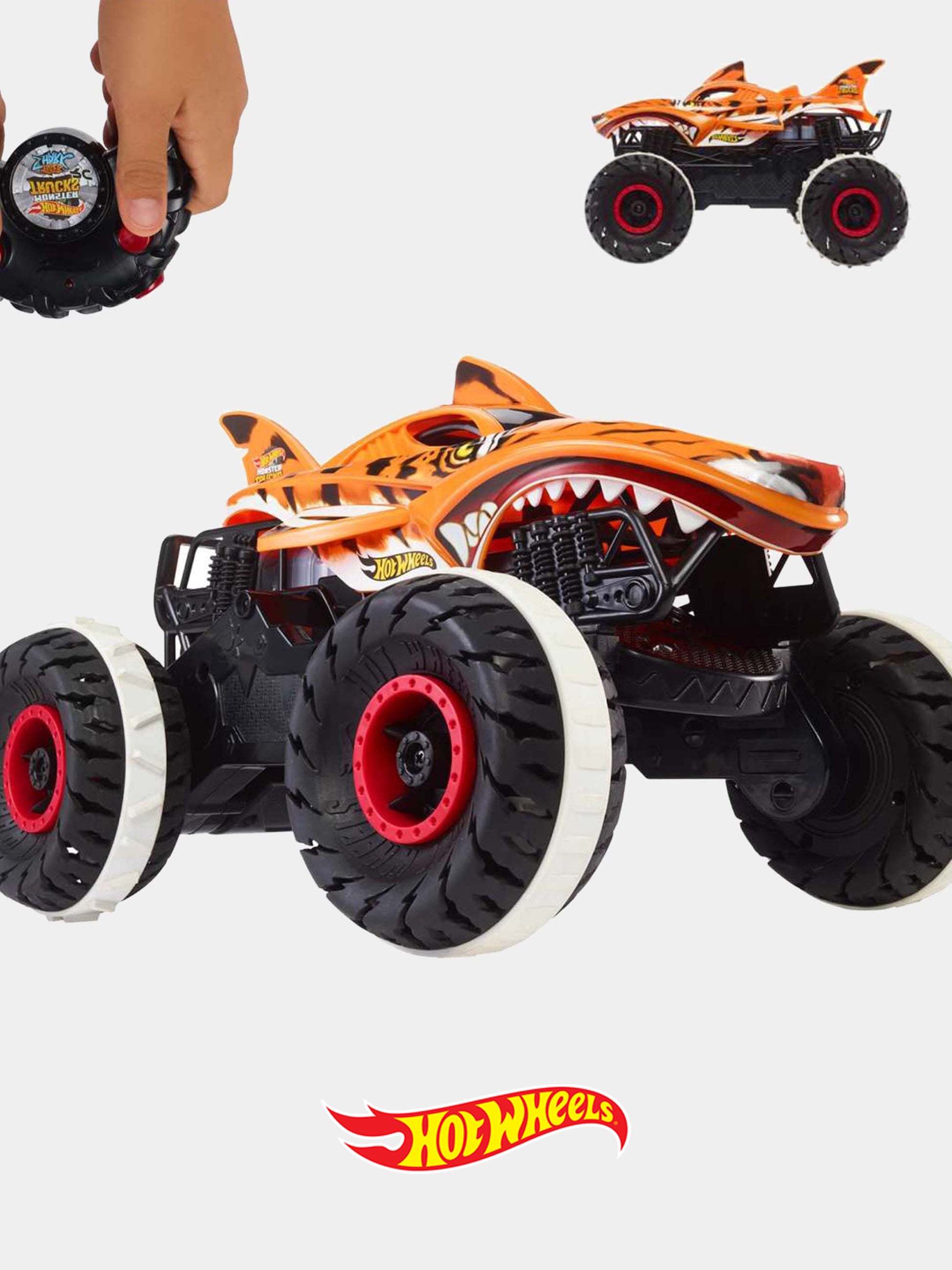 Monster Trucks Tiger Shark per bambino,Hot Wheels,HGV87