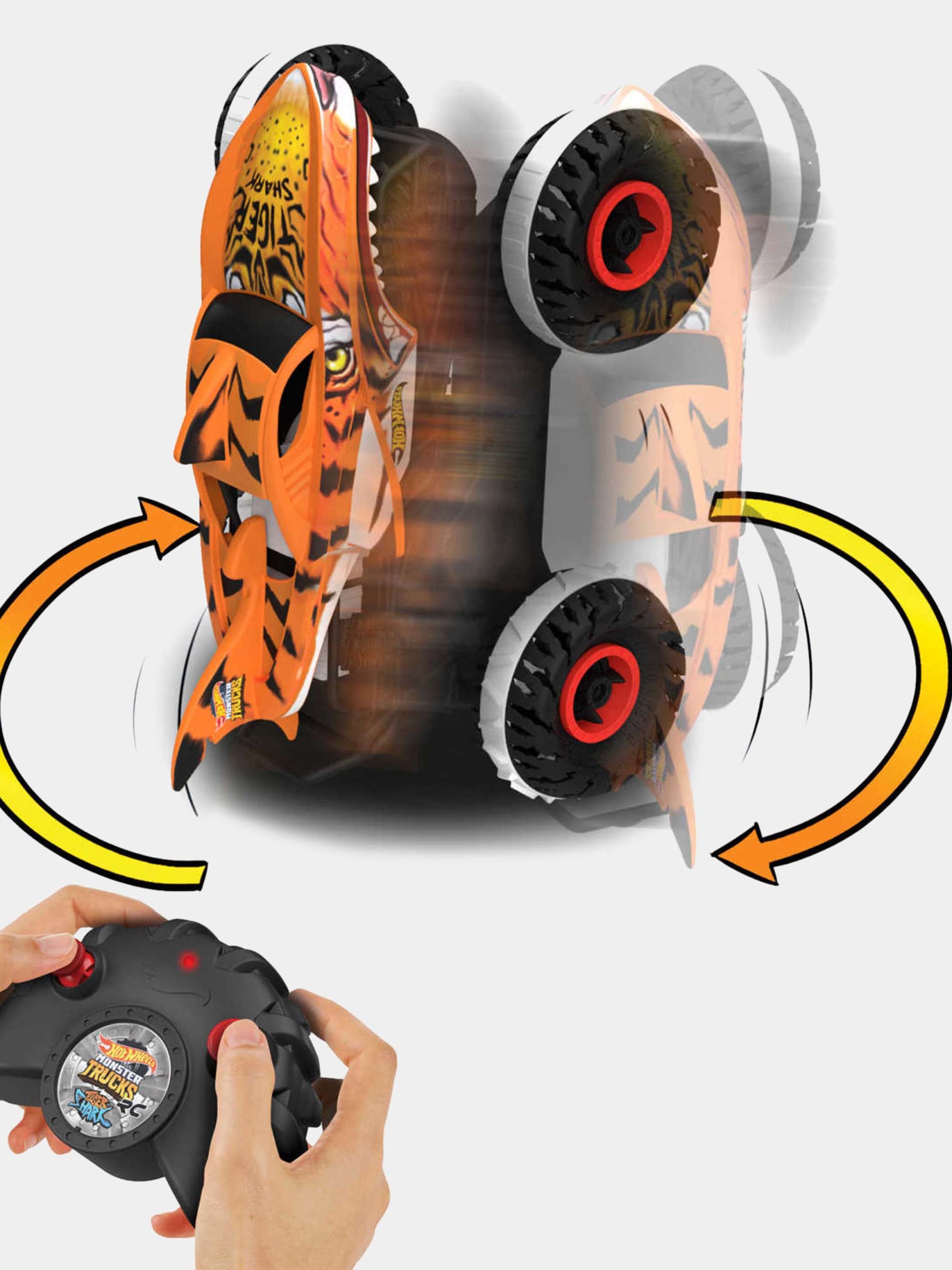 Monster Trucks Tiger Shark per bambino,Hot Wheels,HGV87