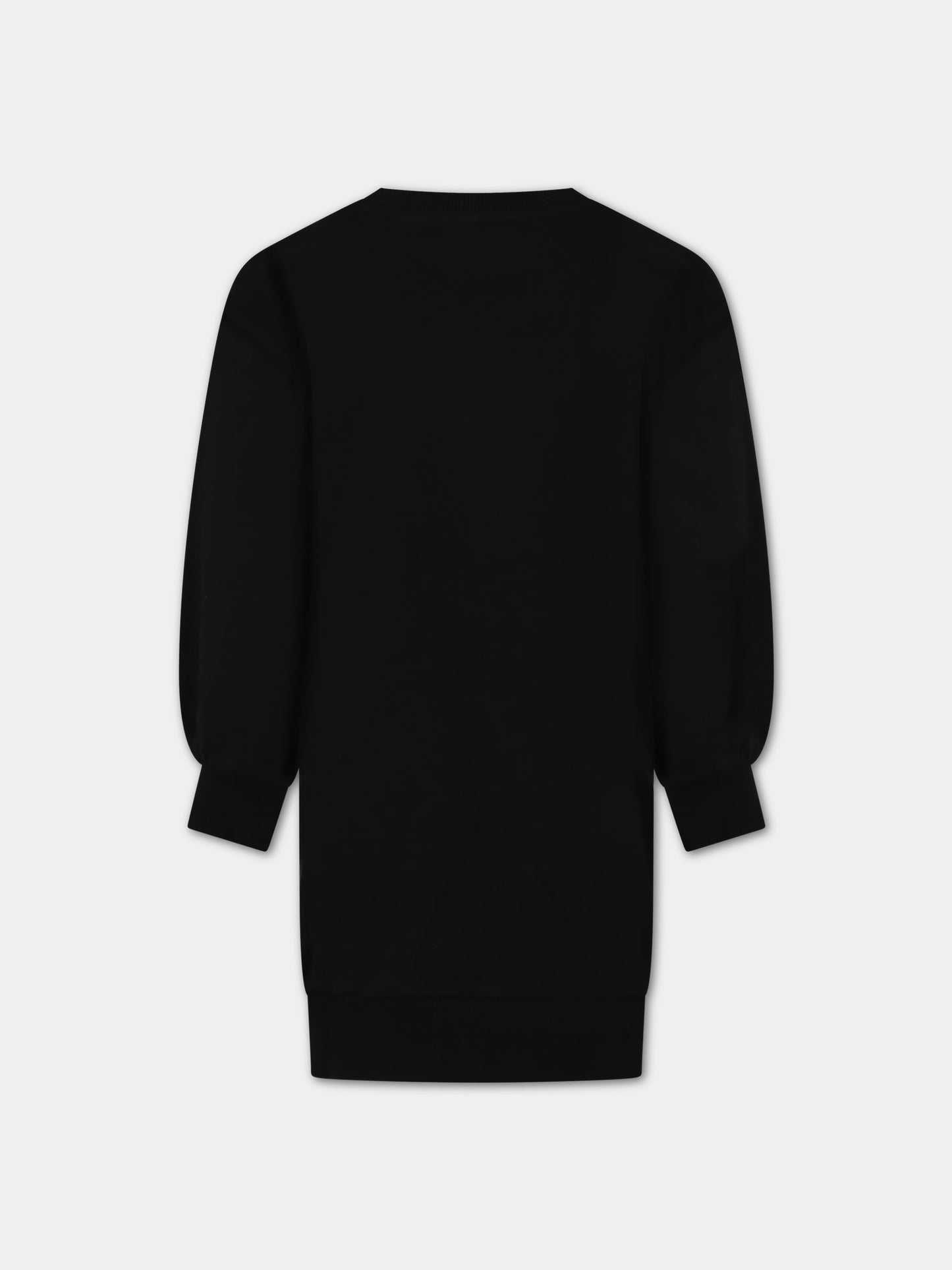 Vestito nero per bambina con Teddy Bears e logo,Moschino Kids,HDV0DP LCA40 60100