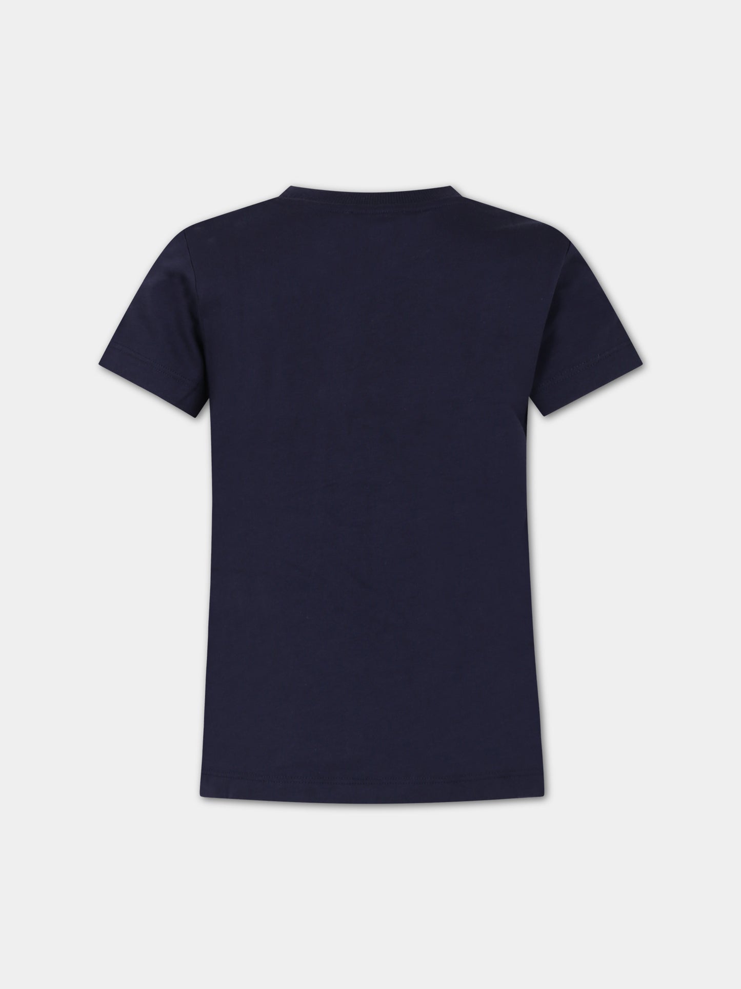 T-shirt blu per bambini con Teddy Bears e logo,Moschino Kids,HVM03U LAA34 40016