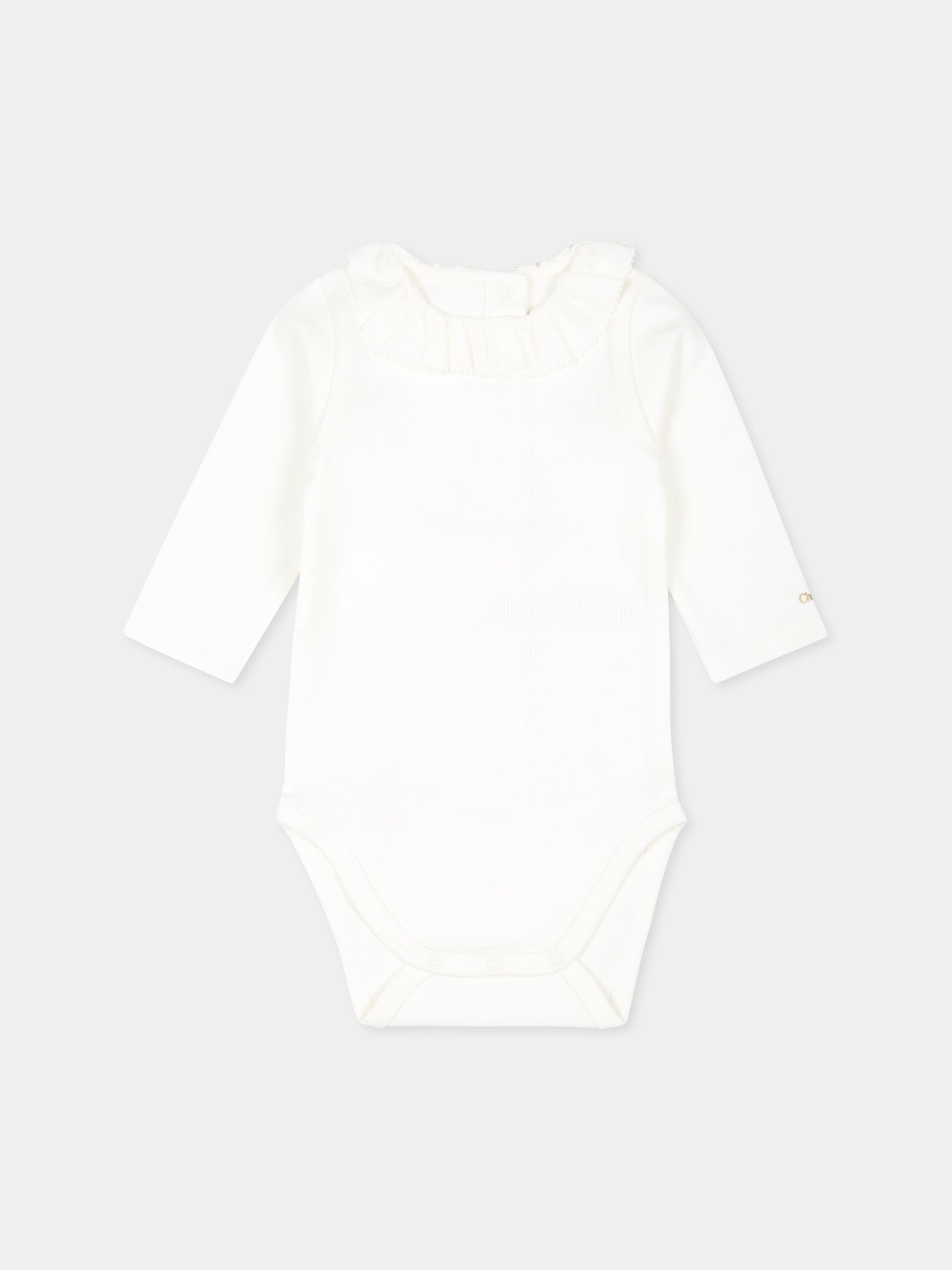 Completo bianco per neonata con logo,Chloé Kids,C20377 117