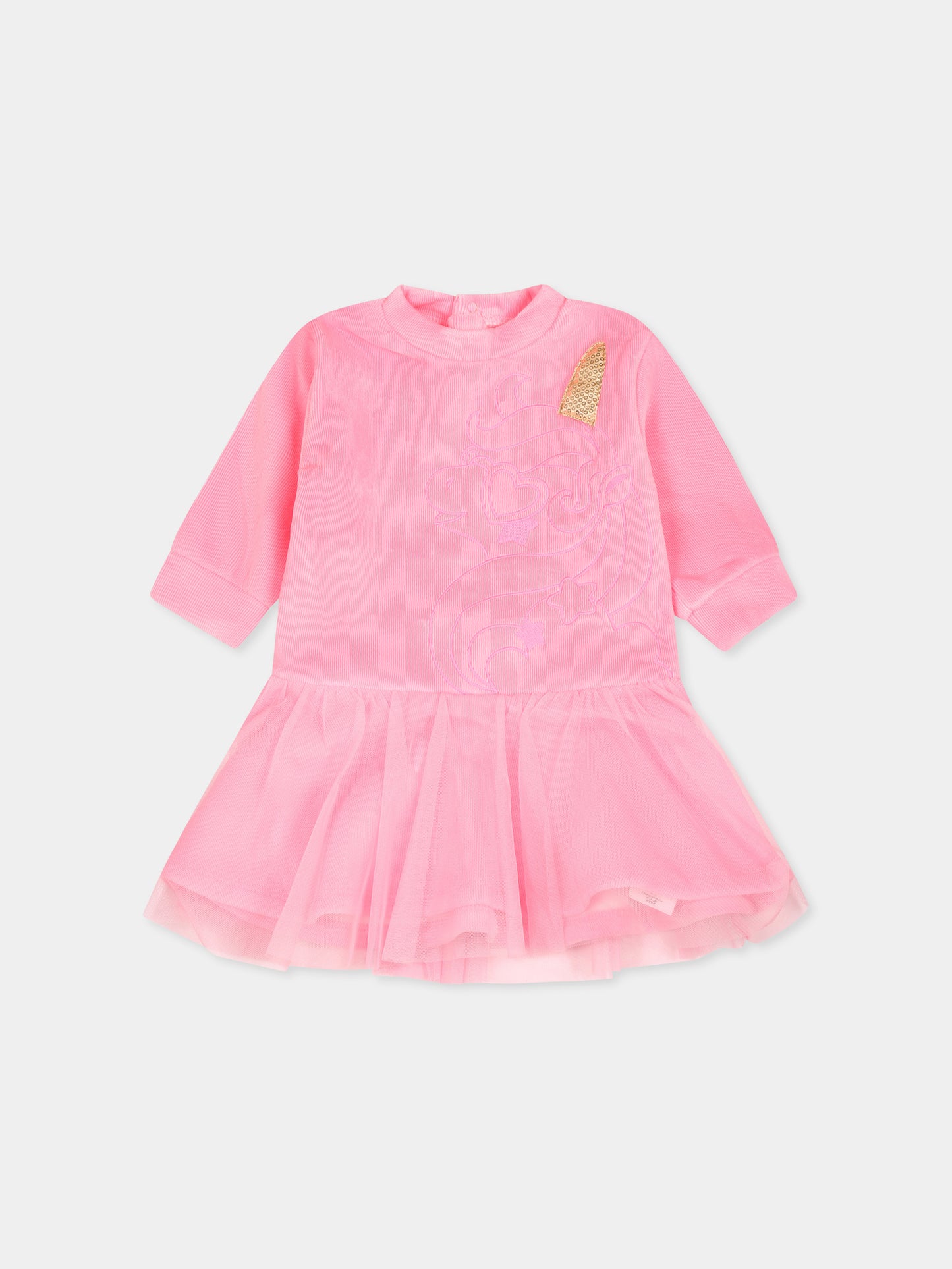 Vestito rosa per neonata con pegaso,Billieblush,U20541 47A