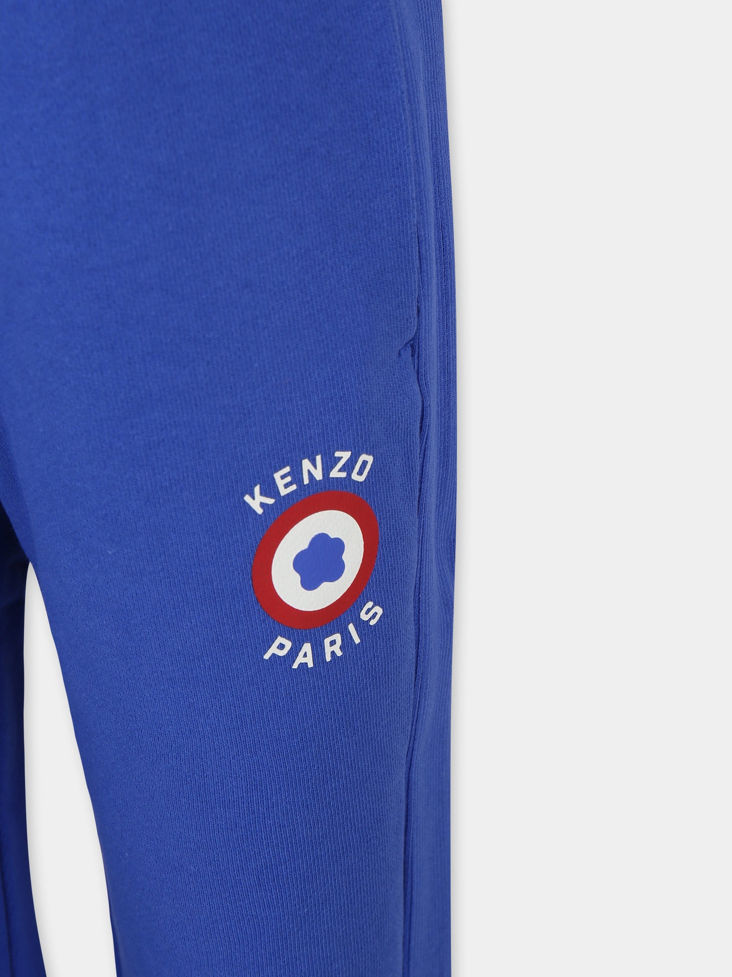 Pantaloni azzurri per bambino con Target Flower,Kenzo Kids,K60791 813