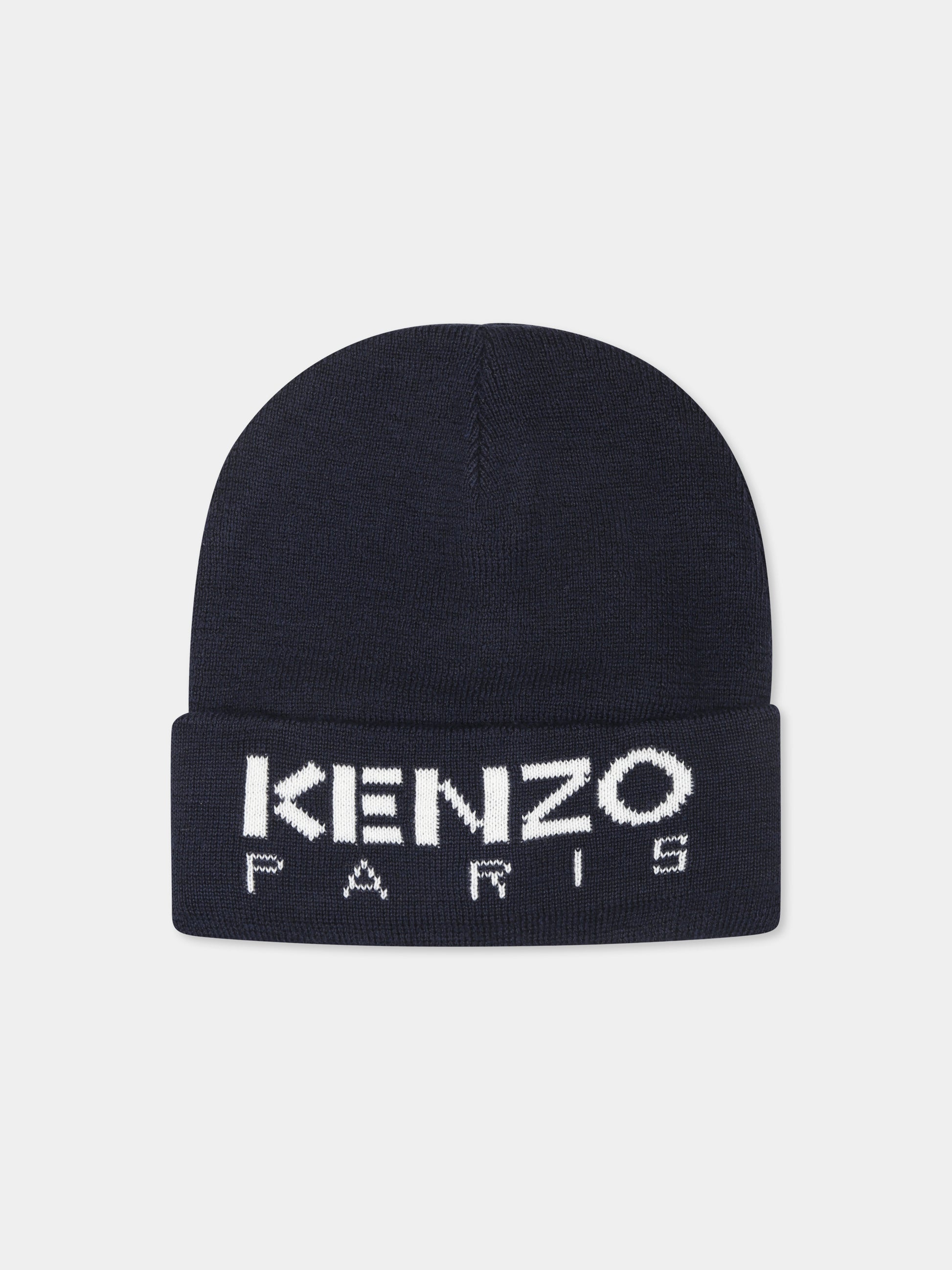 Cappello blu per bambino con logo,Kenzo Kids,K60604 84A