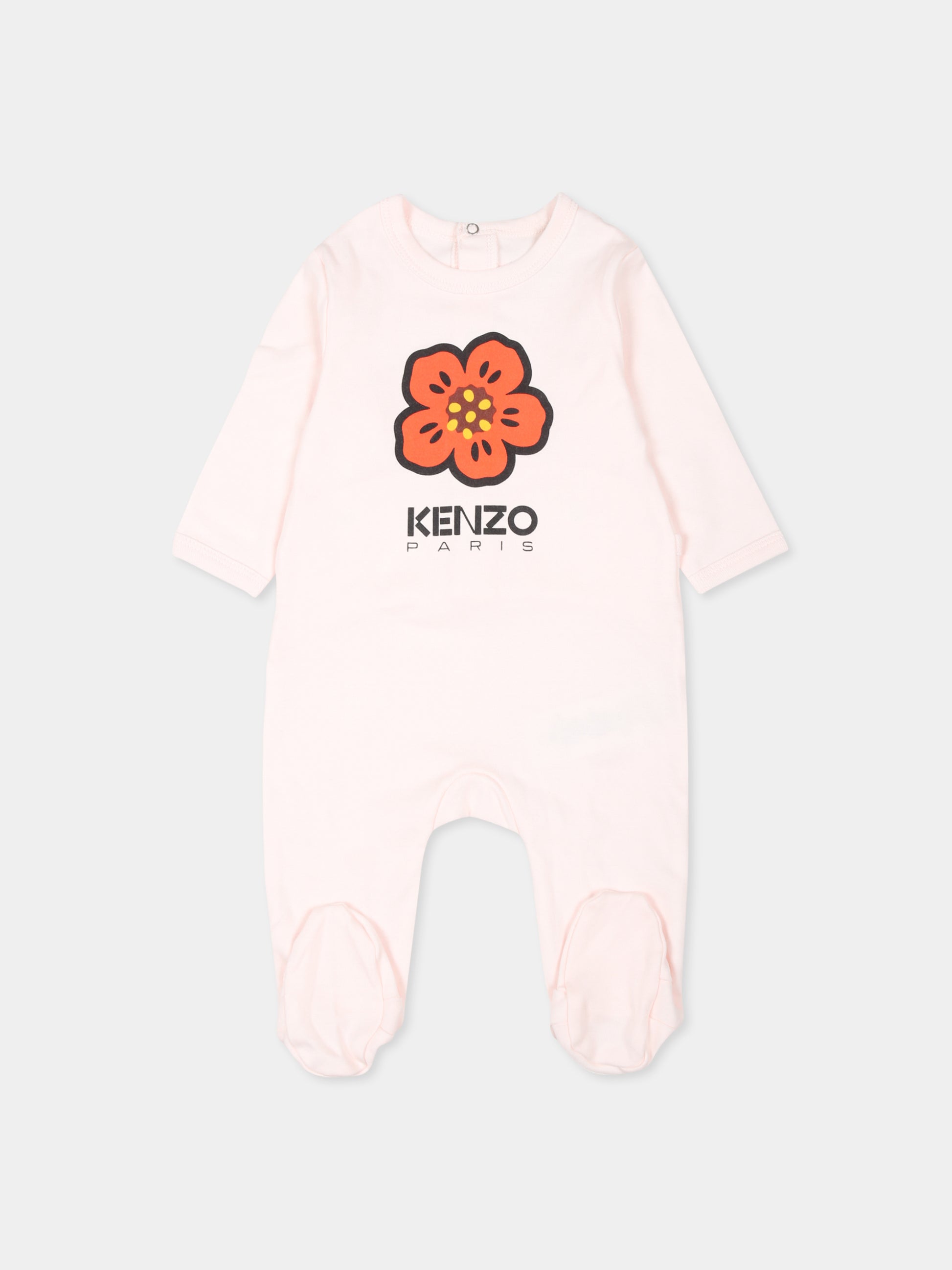 Set tutina celeste per neonato con Tour Eiffel e logo,Kenzo Kids,K60458 47R